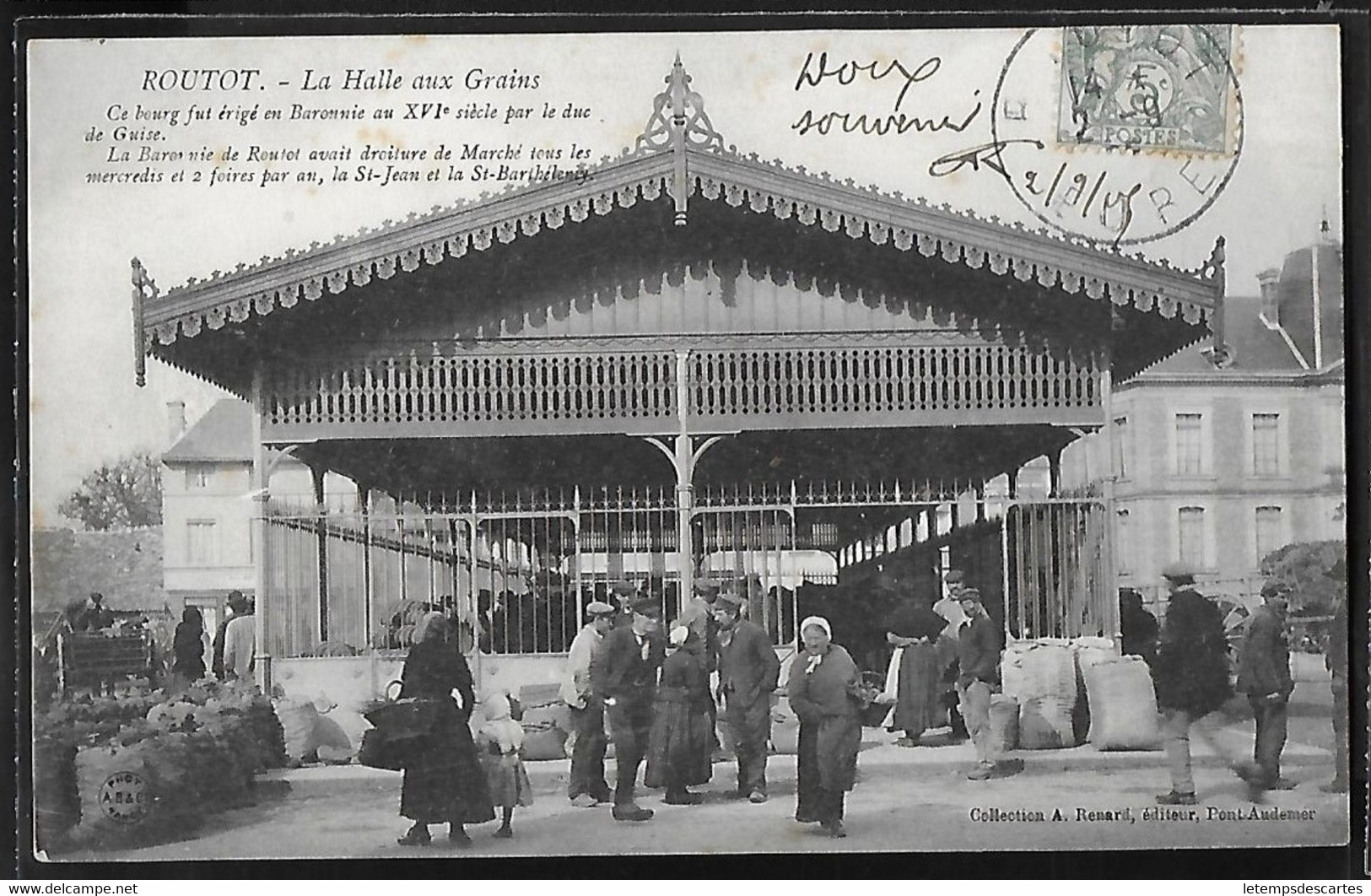 CPA 27 - Routot, La Halle Aux Grains - Routot