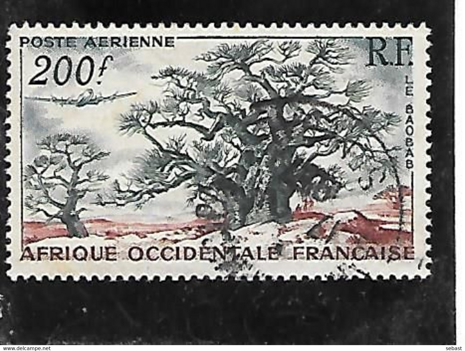 TIMBRE OBLITERE D'AFRIQUE OCCIDENTALE DE 1954 N°MICHEL 69 - Used Stamps