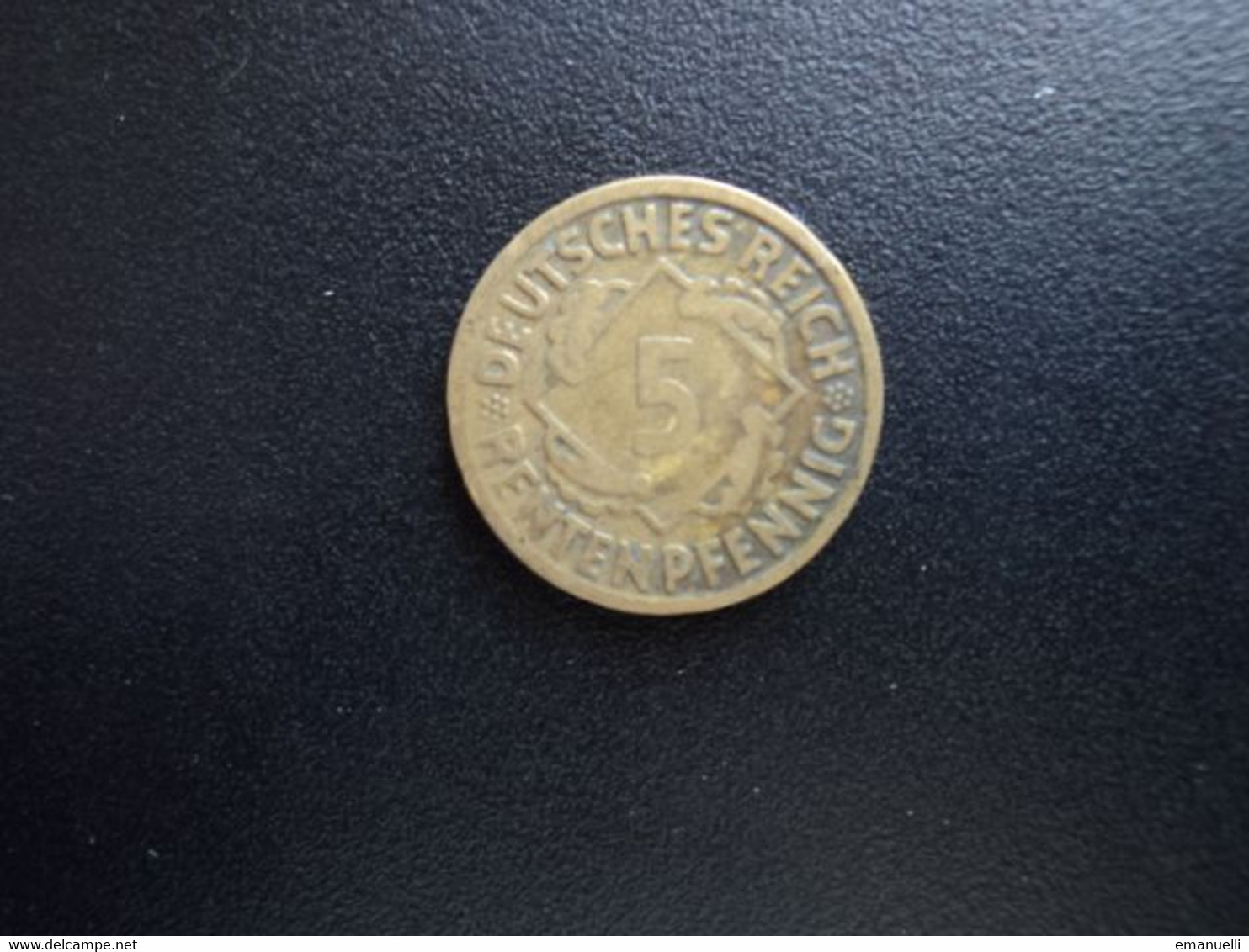 ALLEMAGNE * : 5 REICHSPFENNIG   1924 G   KM 39    TTB - 5 Rentenpfennig & 5 Reichspfennig