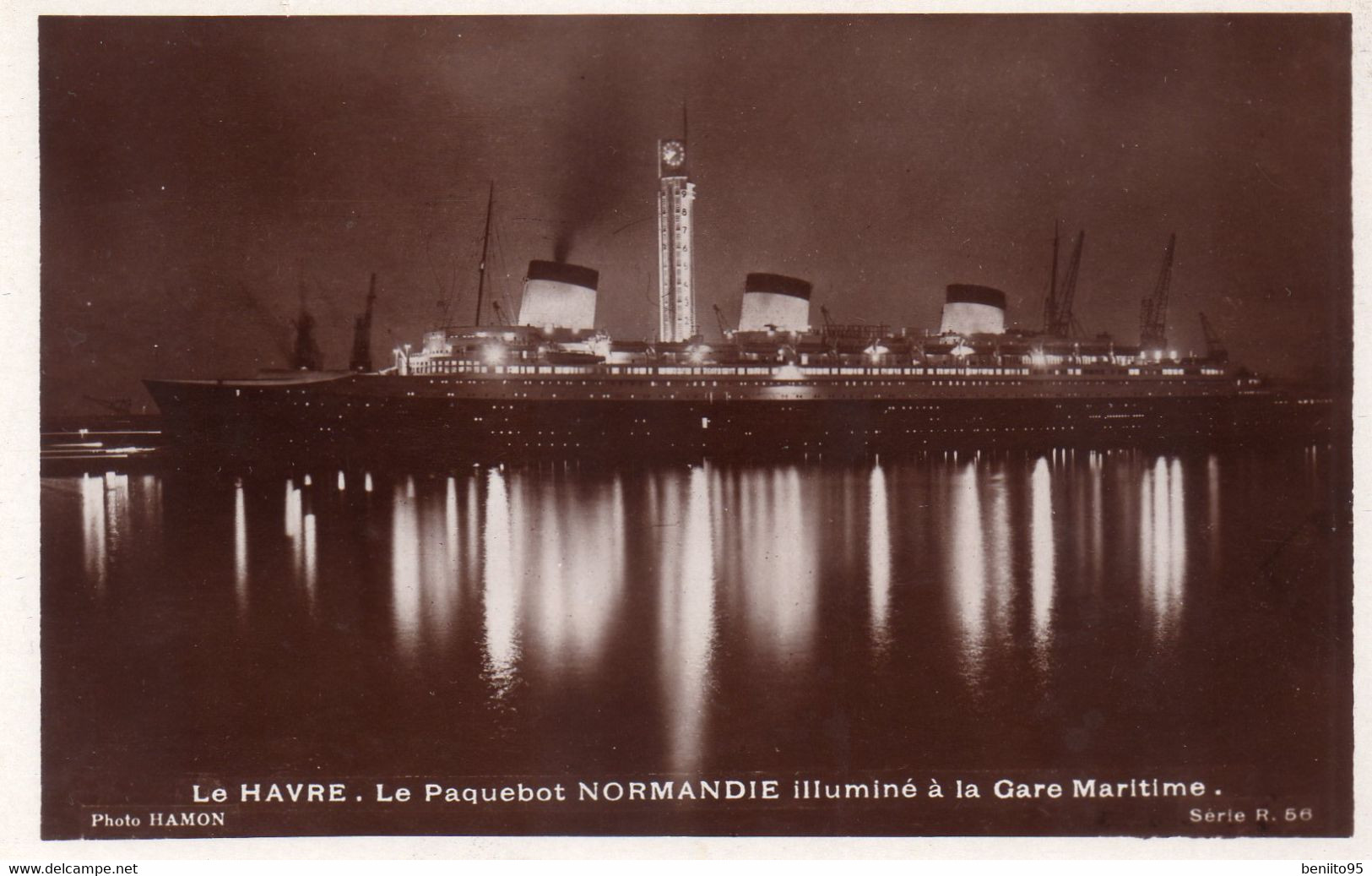 CPA Du HAVRE - Le Paquebot "NORMANDIE" à La Gare Maritime. - Portuario