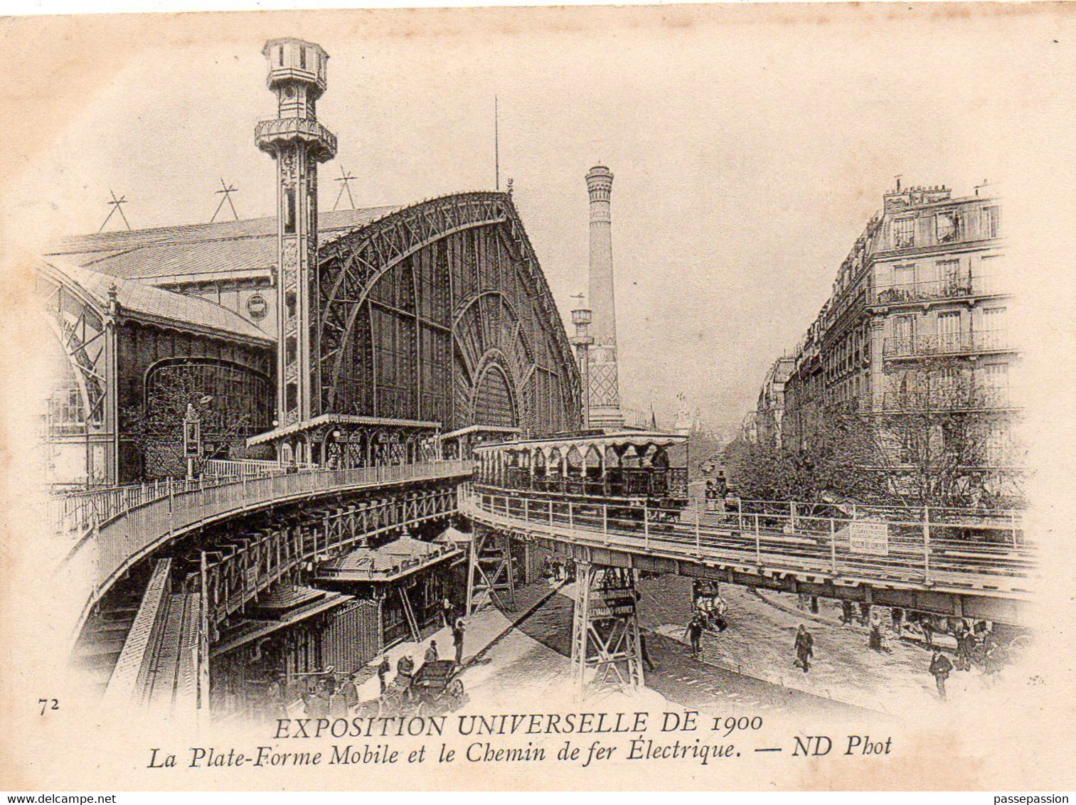 EXPOSITION UNIVERSELLE DE 1900 - La Plate-forme Mobile Et Le Chemin De Fer électrique - Exhibitions