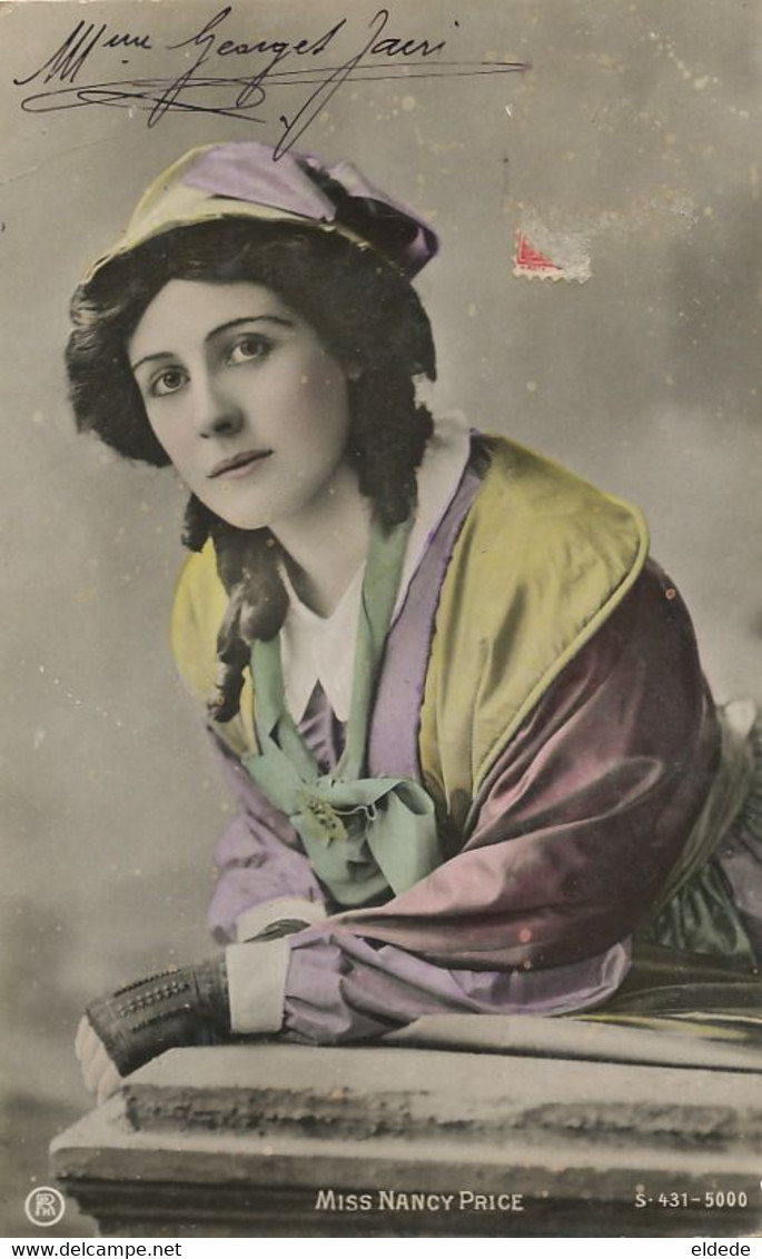 Miss Nancy Price Born In Kinver  Hand Colored  Silent Movie Actress Dead In Worthing - Other & Unclassified