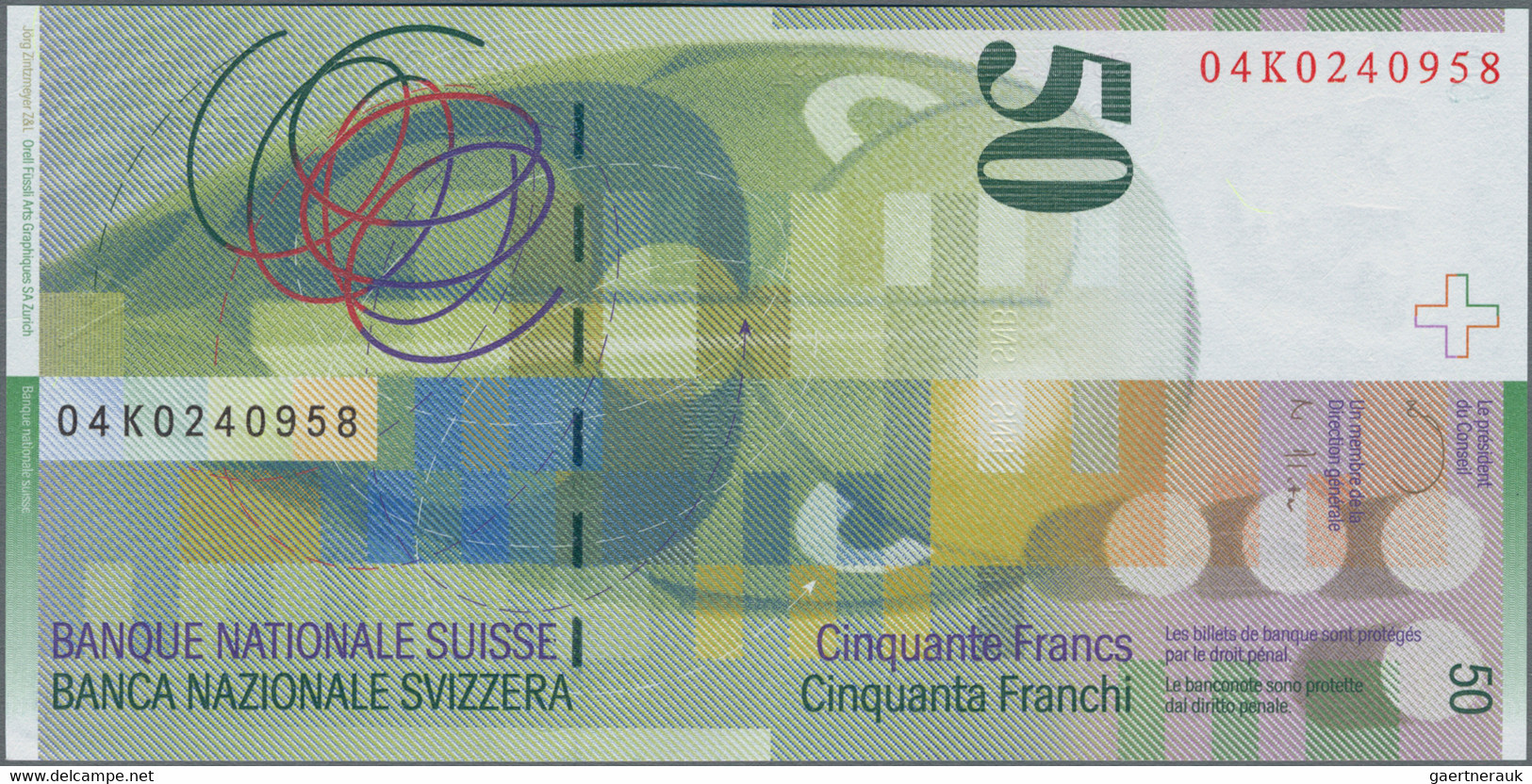 Switzerland / Schweiz: Very nice set with 9 banknotes, comprising 3x 10, 2x 20, 2x 50, 100 and 200 F