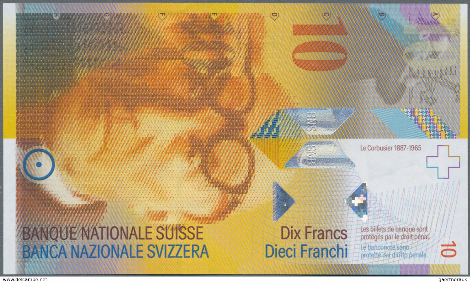 Switzerland / Schweiz: Very nice set with 9 banknotes, comprising 3x 10, 2x 20, 2x 50, 100 and 200 F