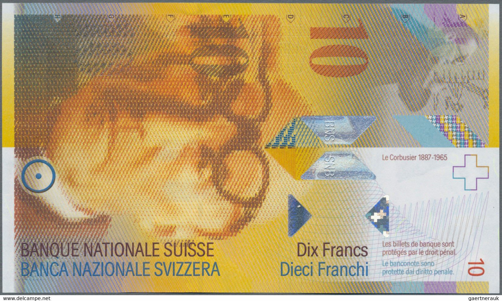 Switzerland / Schweiz: Very nice set with 9 banknotes, comprising 3x 10, 2x 20, 2x 50, 100 and 200 F