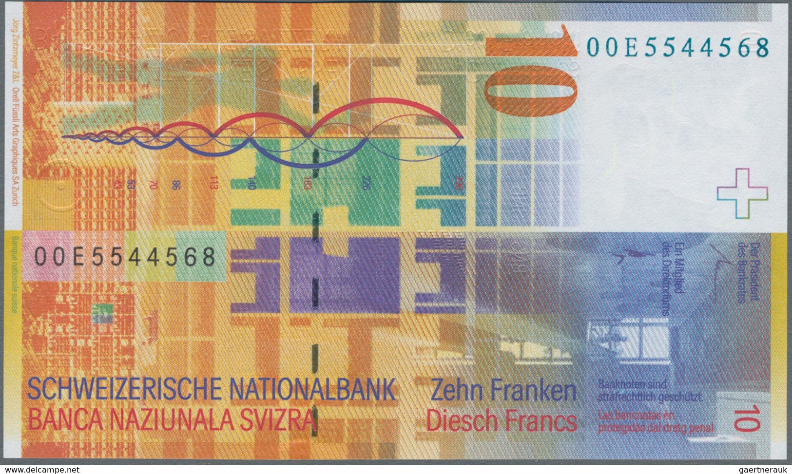 Switzerland / Schweiz: Very nice set with 9 banknotes, comprising 3x 10, 2x 20, 2x 50, 100 and 200 F