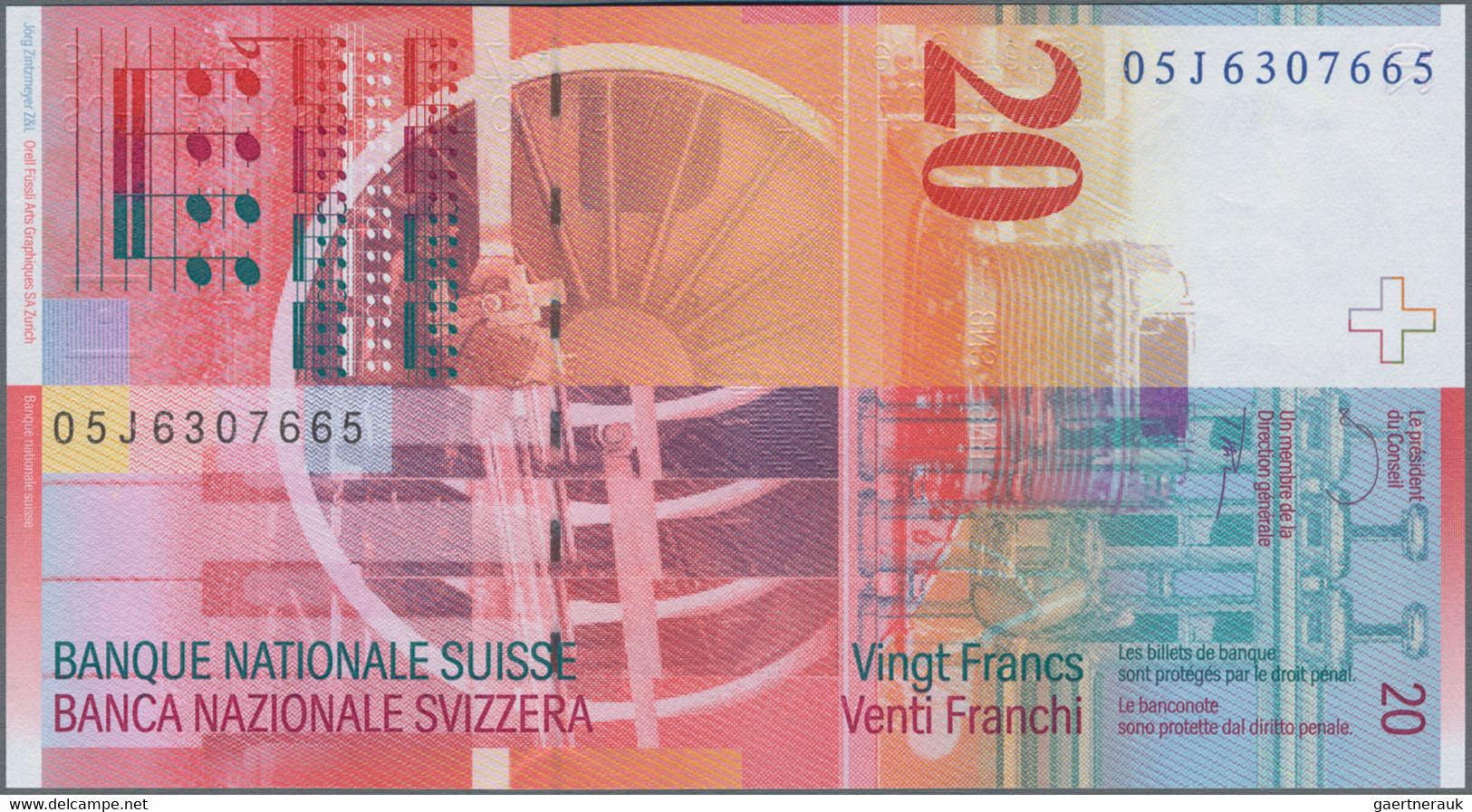 Switzerland / Schweiz: Very nice set with 9 banknotes, comprising 3x 10, 2x 20, 2x 50, 100 and 200 F