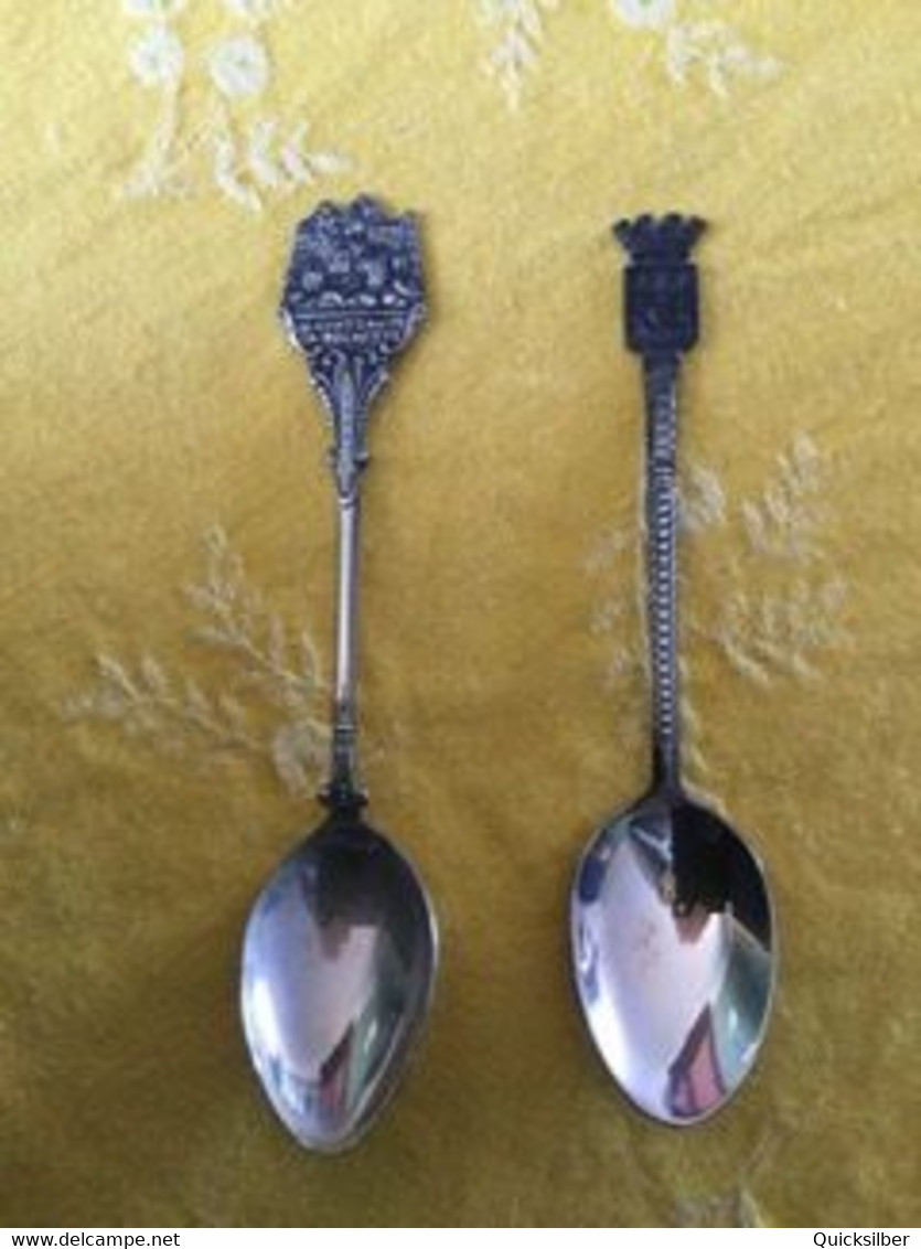 2 Cuillers à Blasons De Ville - Spoons