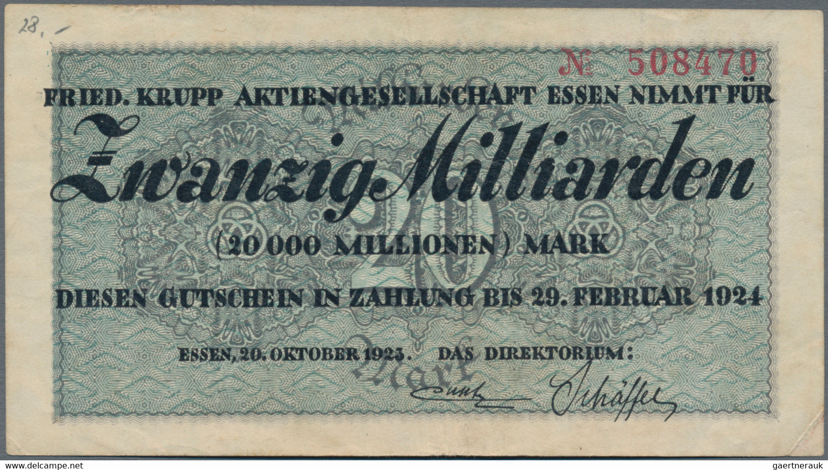 Deutschland - Notgeld - Rheinland: Essen, Friedrich Krupp AG, Lot von 15 Groß- und 41 Kleingeldschei