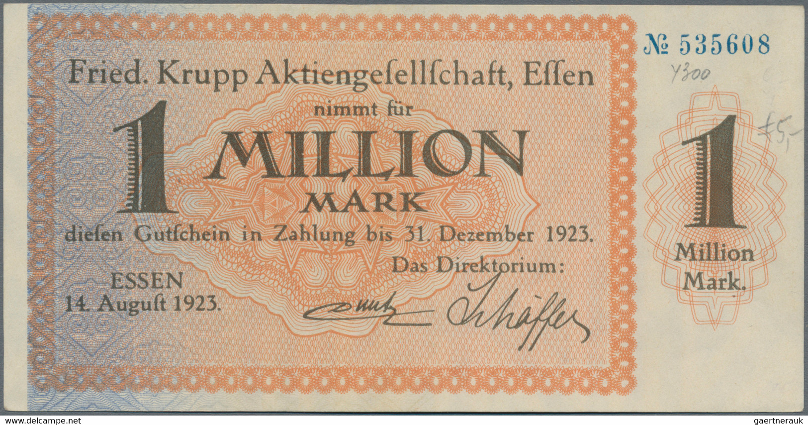 Deutschland - Notgeld - Rheinland: Essen, Friedrich Krupp AG, Lot von 15 Groß- und 41 Kleingeldschei