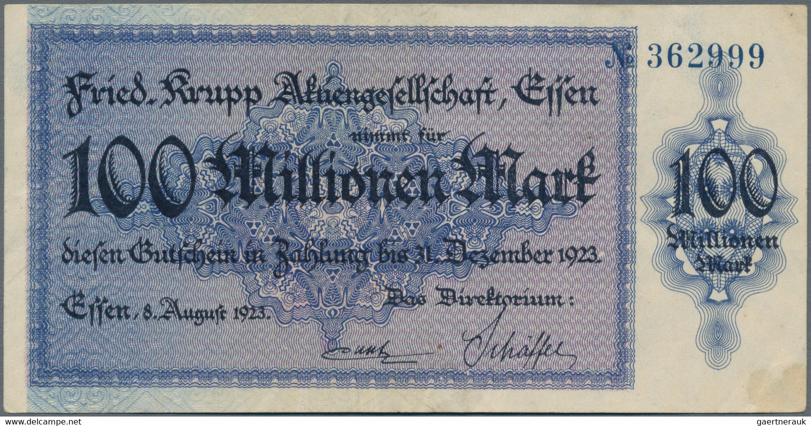 Deutschland - Notgeld - Rheinland: Essen, Friedrich Krupp AG, Lot von 15 Groß- und 41 Kleingeldschei