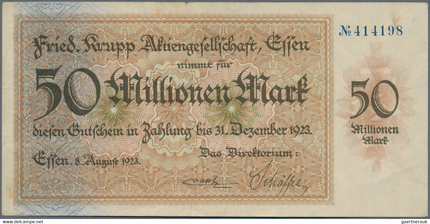 Deutschland - Notgeld - Rheinland: Essen, Friedrich Krupp AG, Lot von 15 Groß- und 41 Kleingeldschei