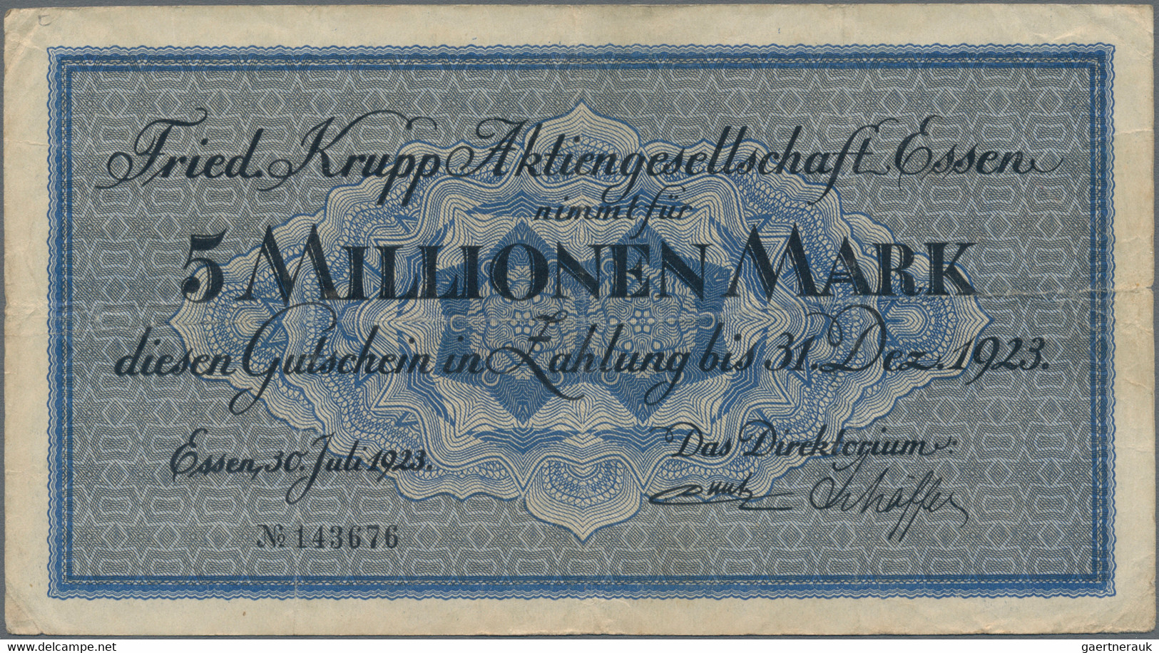 Deutschland - Notgeld - Rheinland: Essen, Friedrich Krupp AG, Lot von 15 Groß- und 41 Kleingeldschei