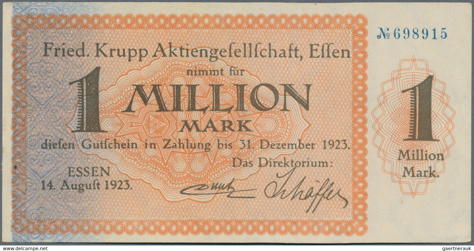 Deutschland - Notgeld - Rheinland: Essen, Friedrich Krupp AG, Lot von 15 Groß- und 41 Kleingeldschei