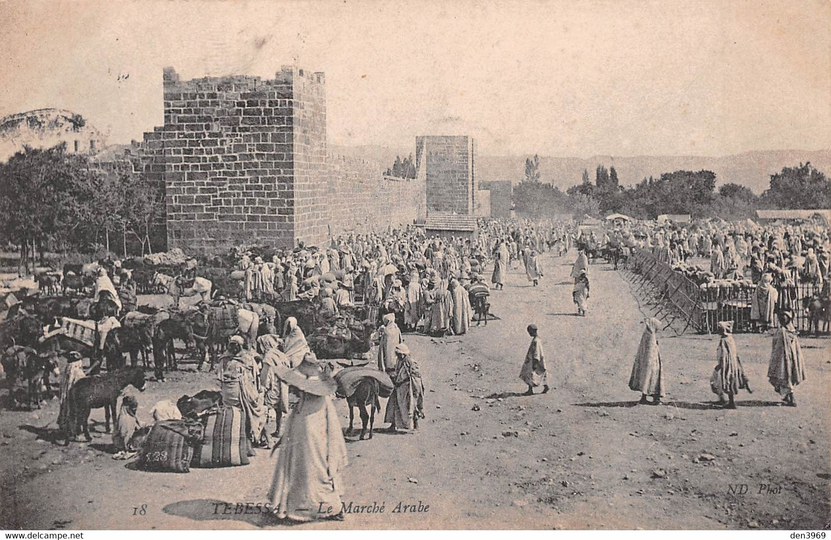 Algérie - TEBESSA - Le Marché Arabe - 2ème Tirage 1907 - Tébessa