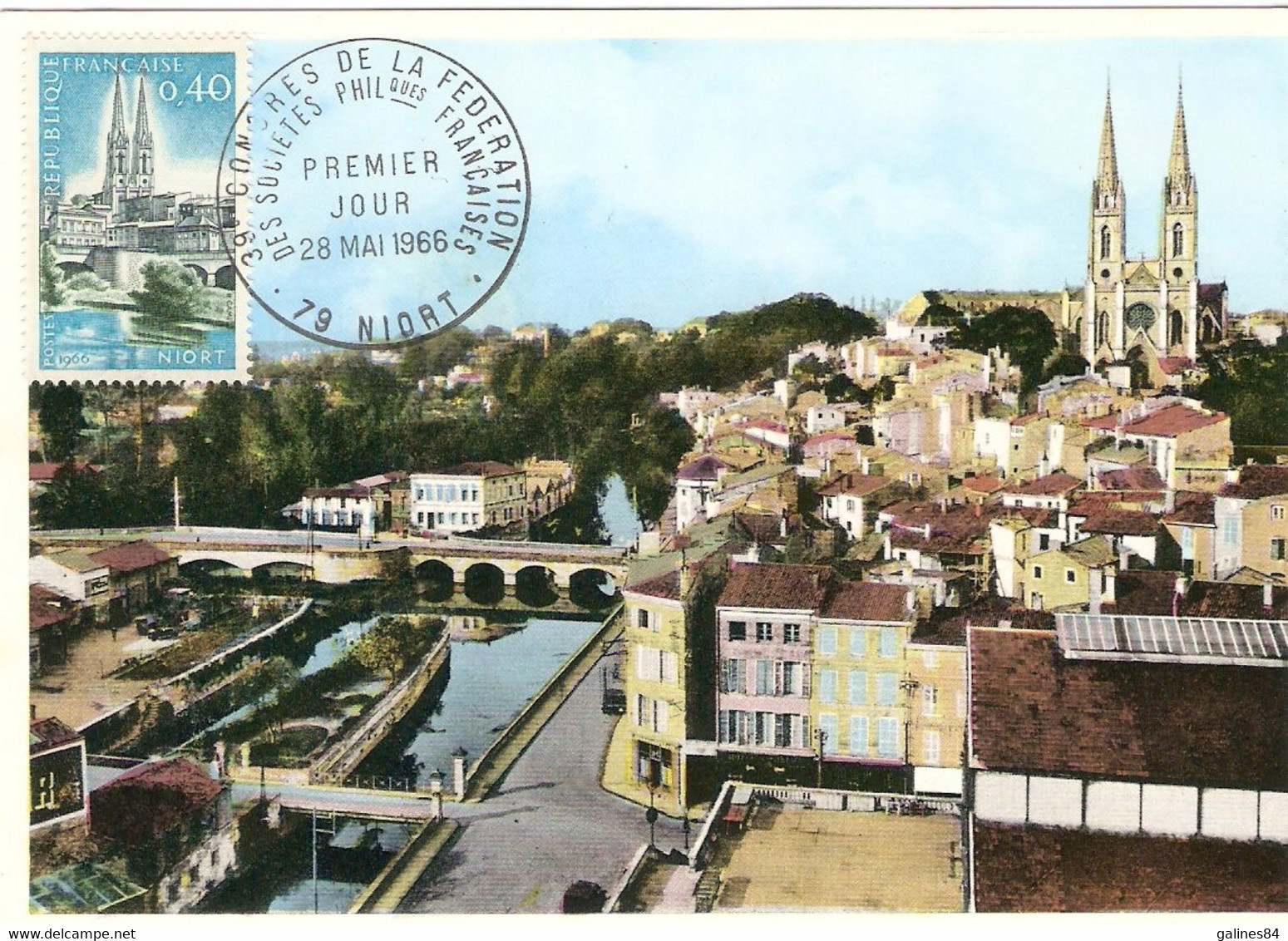 Carte Maximum 1er Jour Congrès De NIORT ( NIORT ) 1966 Timbre N° 1485 - 1960-1969