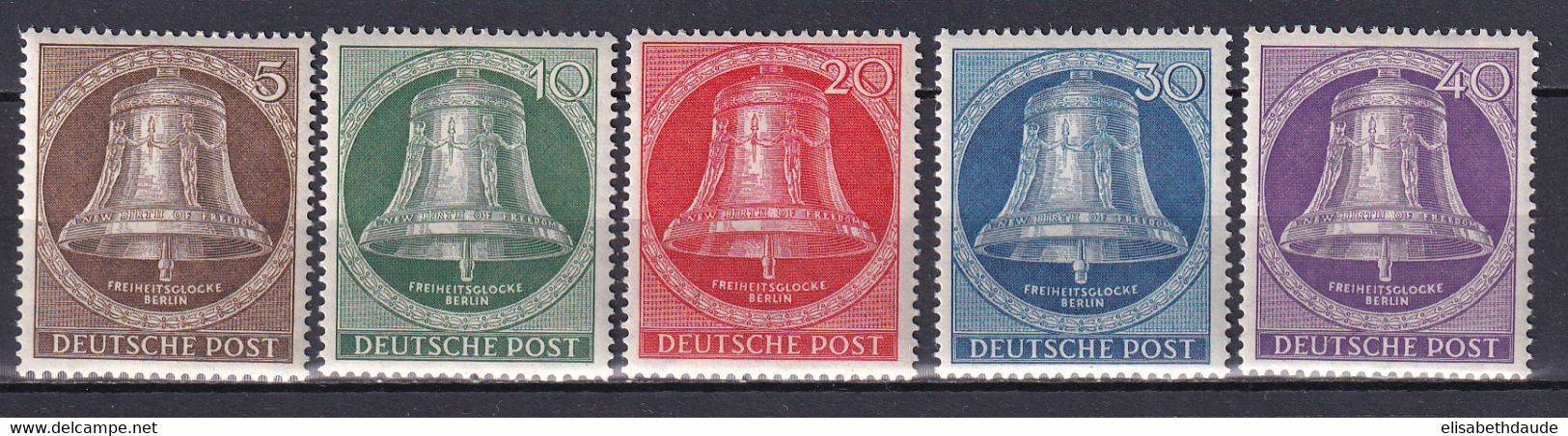 BERLIN - 1953 - YVERT N°87/91 * MLH CHARNIERE QUASI INVISIBLE - COTE = 45 EURO - - Ungebraucht