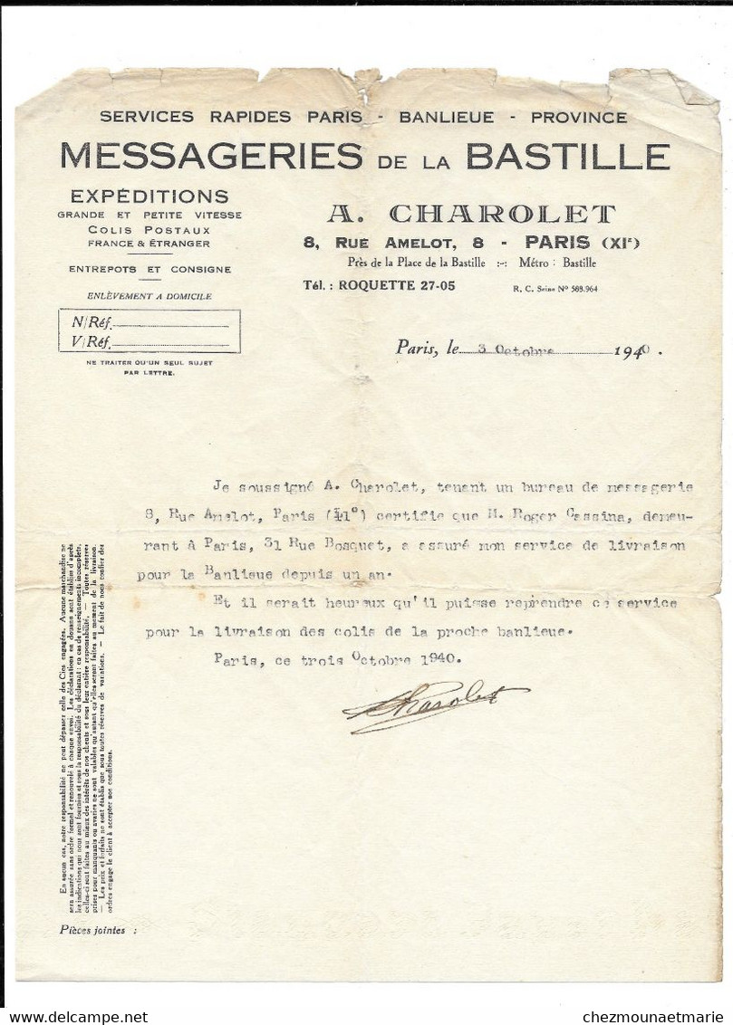 1923 1925 1940 CHAUFFEUR D AUTOMOBILE ROGER CASSINA - LOT DE 7 DOCUMENTS CONCERNANT SON EMPLOI - Automobili