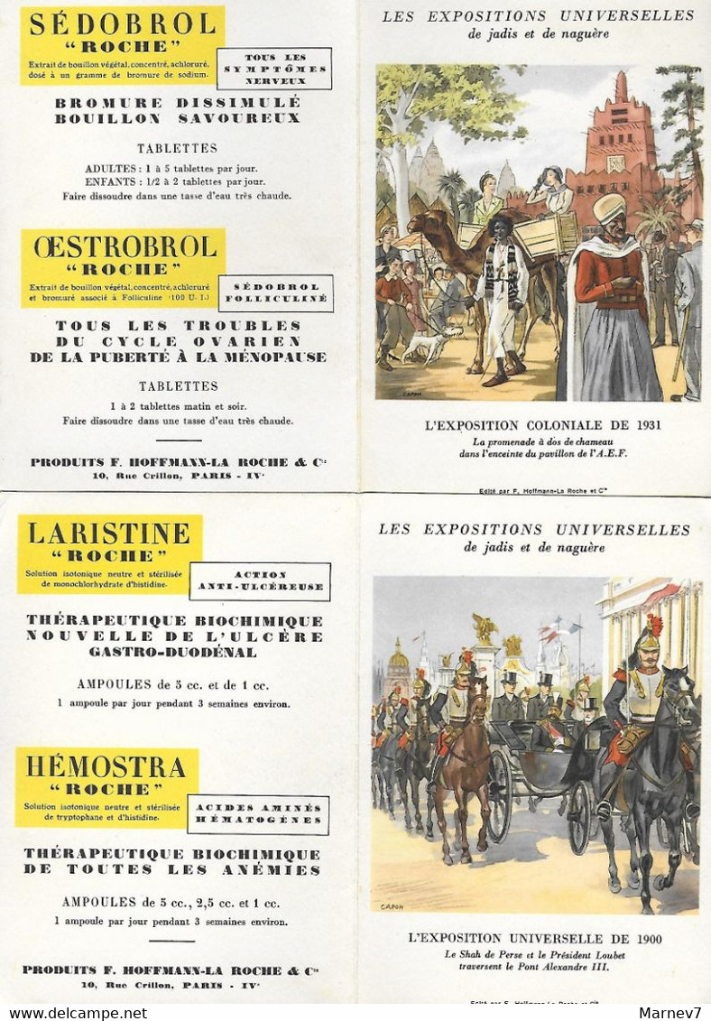 6 Cartes EXPOSITIONS UNIVERSELLES -exposition Universelle 1855 1867 1878 1889 1900 1931 - Publicité -Loubet Napoléon III - Exhibitions