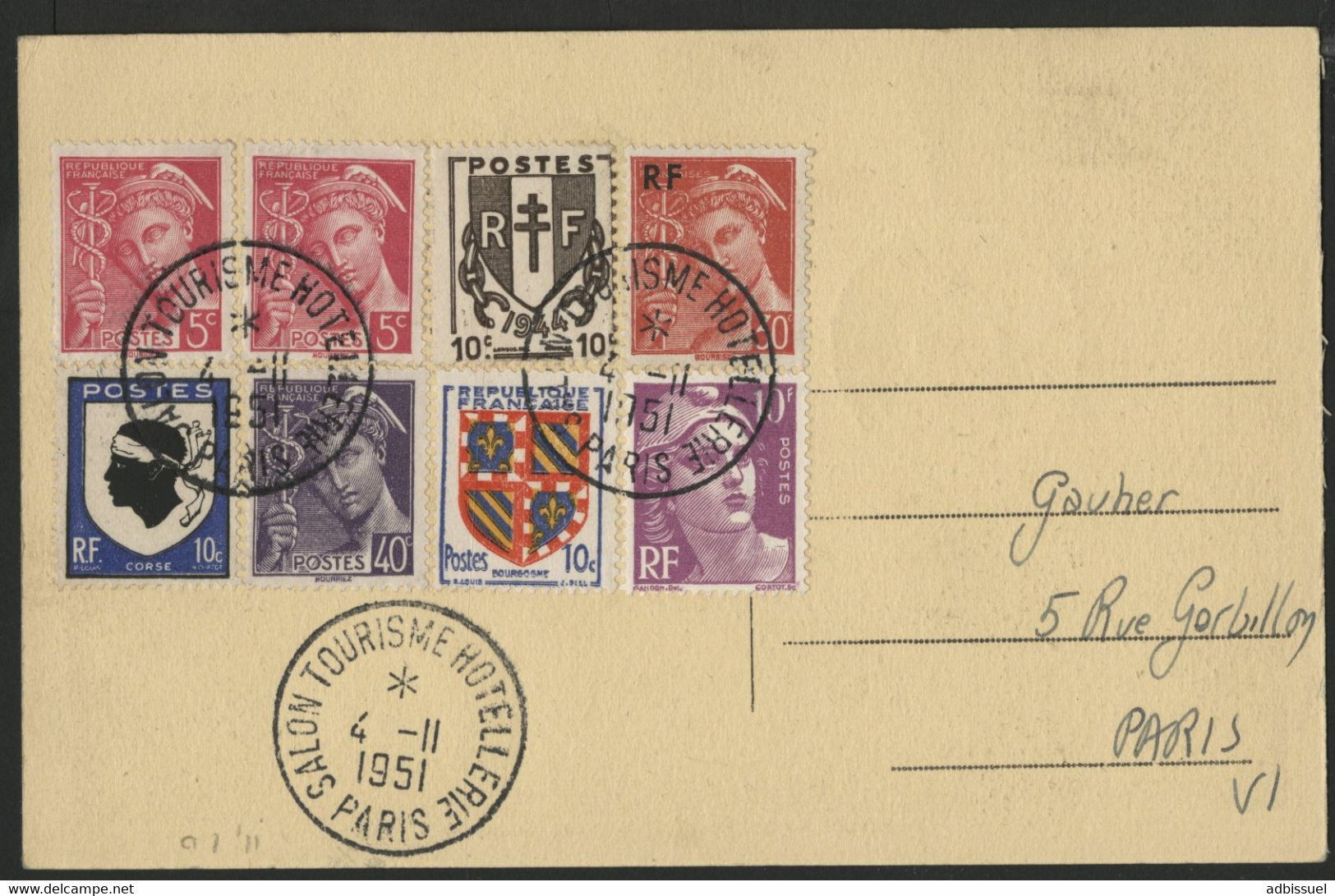 FRANCE N° 445 90  Ct VERDUN PORTE CHAUSSEE Sur Carte Maximum En 1951 (voir Description) - 1930-1939