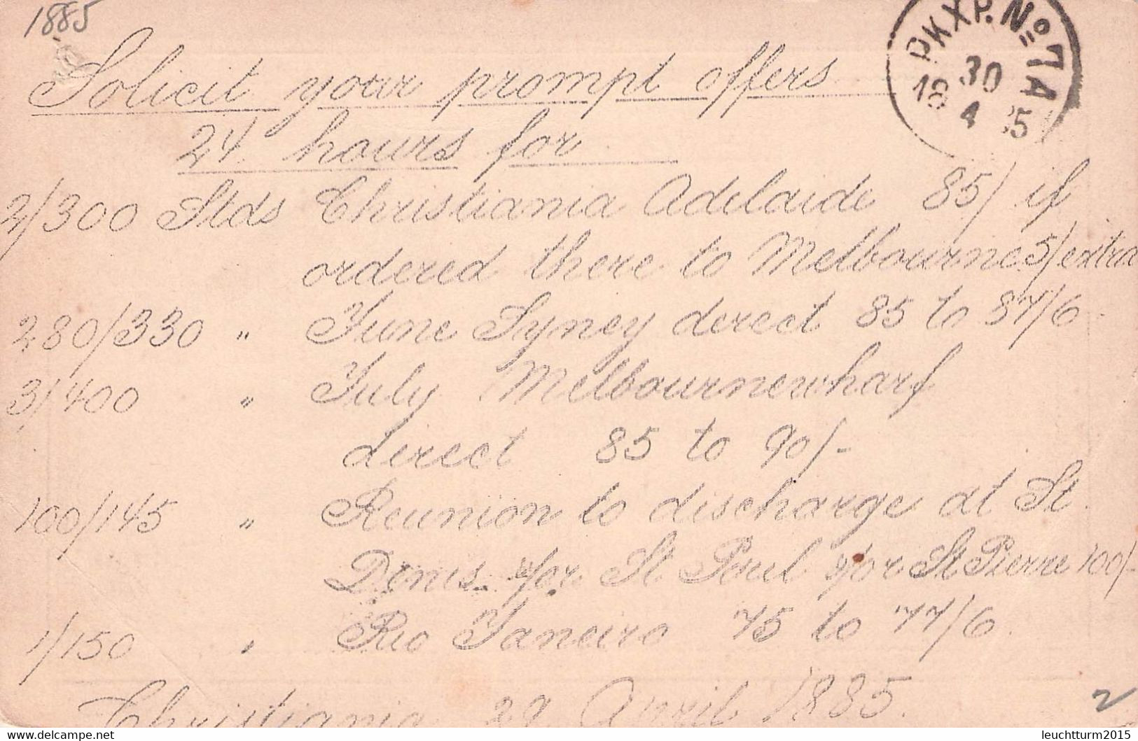NORWAY - BREV-KORT 5 ÖRE 1885 CHRISTIANIA /Q224 - Postal Stationery
