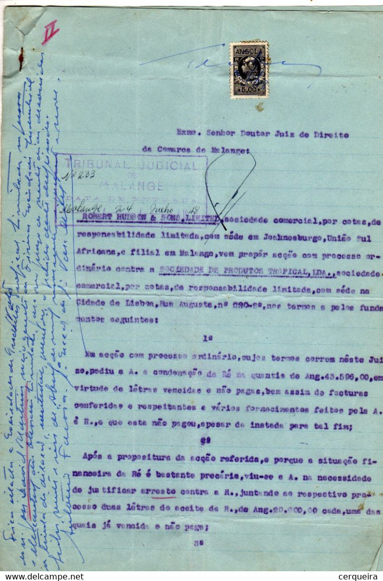 4 Pag MOÇAMBIQUE-FISCAL 5$00 +5$00+2$00  E 0$50 - Cartas & Documentos