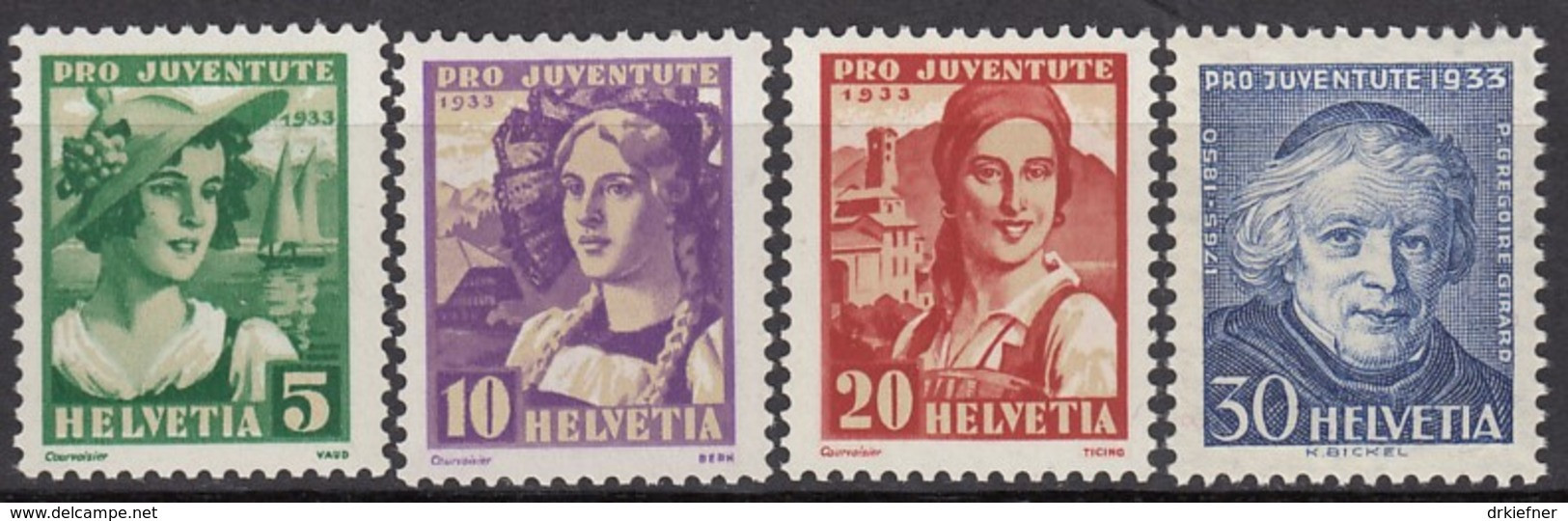 SCHWEIZ  266-269,  Postfrisch **, Pro Juventute 1933, Trachten - Neufs