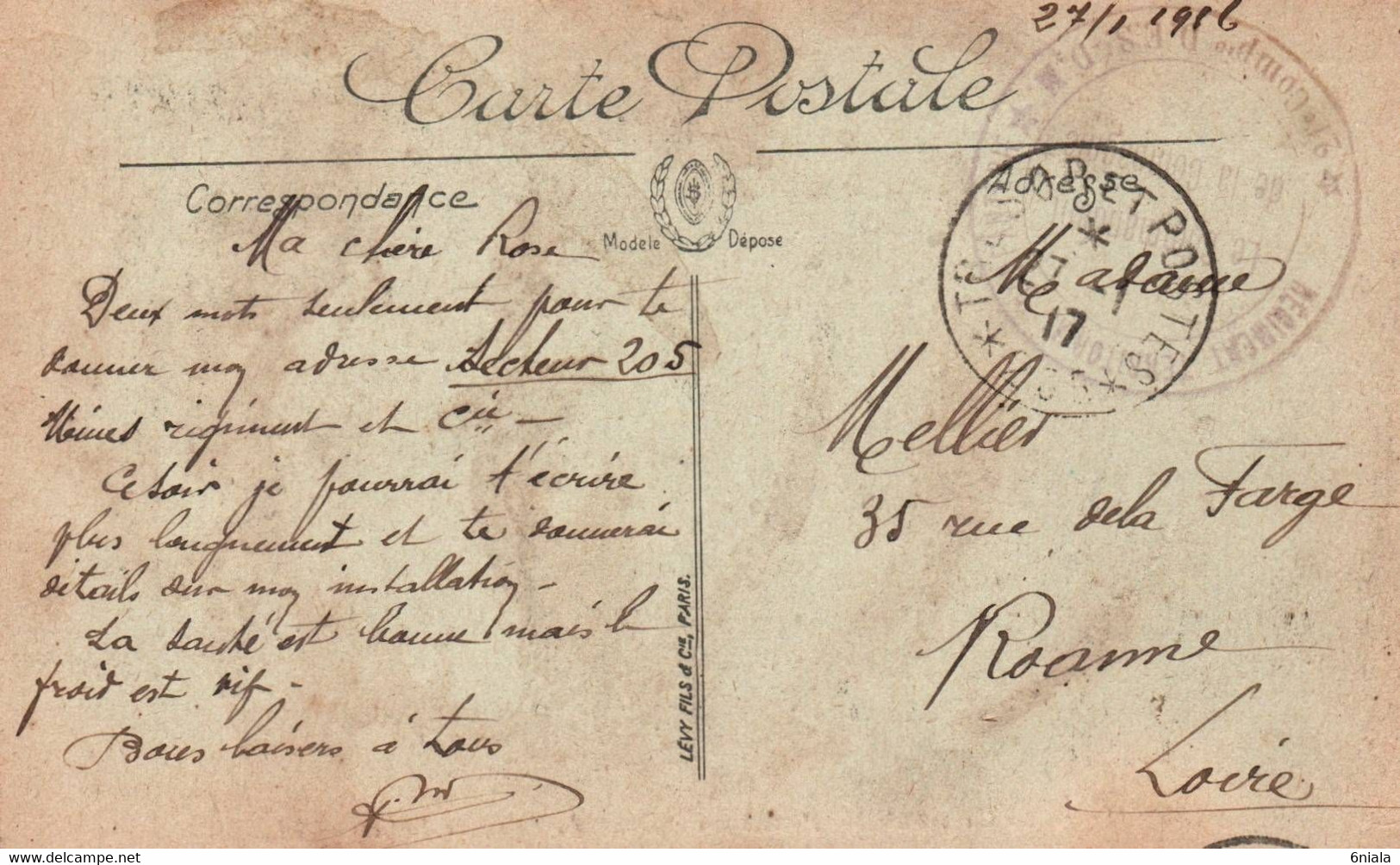 5948 Carte Postale  BEAUVAIS Cachet  Hôpital Complémentaire  ( Scan Recto-Verso) 60 - 1914-18