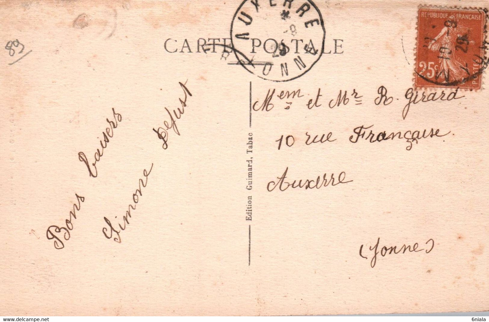 5949 Carte Postale   Monument De MONETEAU  ( Scan Recto-Verso) 89 Yonne - Moneteau