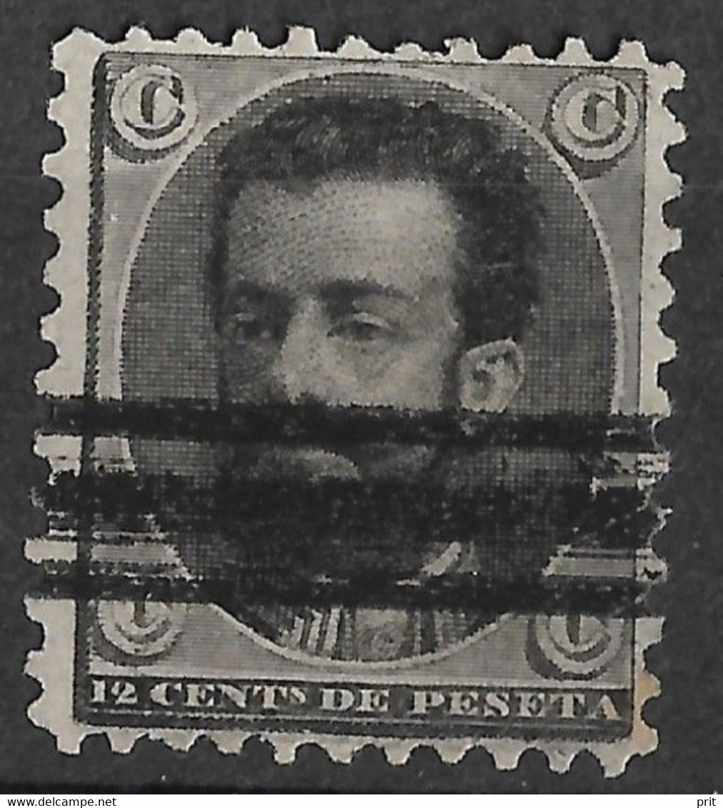 Spain 1870 King Amadeo 12 Cents De Peseta UNISSUED Stamp, BLACK PERF PROOF - Essais & Réimpressions