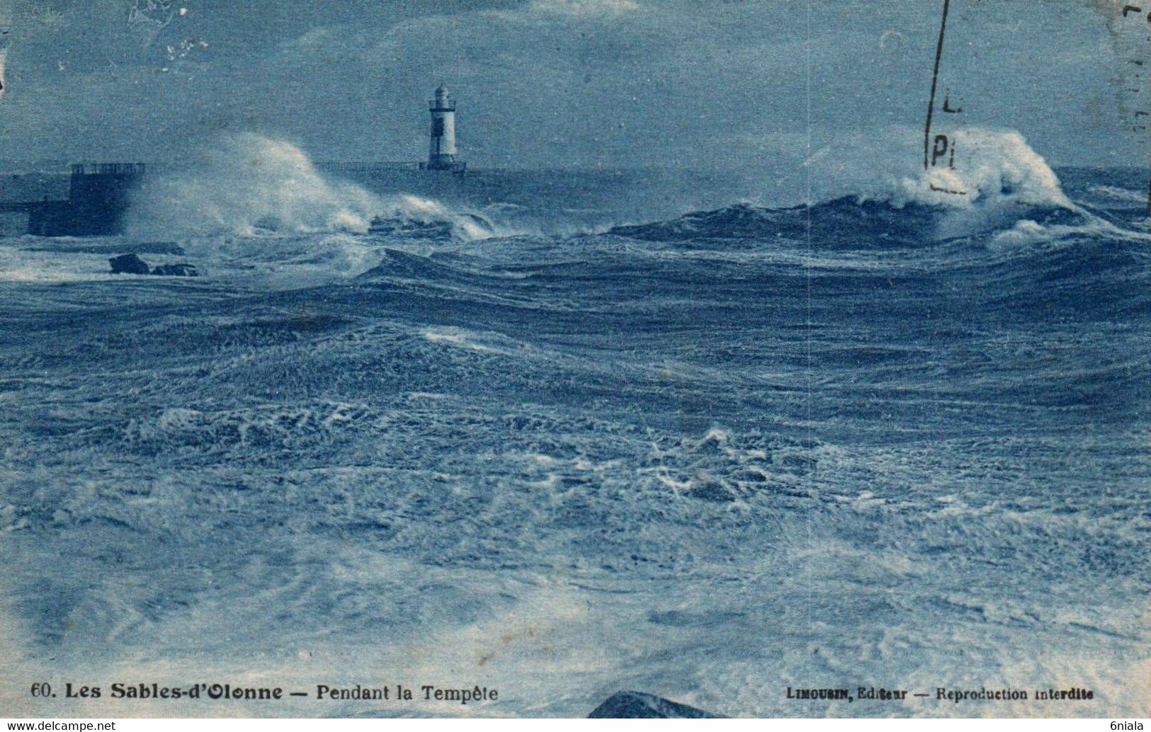 5955 Carte Postale LES SABLES D'OLONNE Pendant La Tempête (phare)   ( Scan Recto-Verso) 85  Vendée - Sables D'Olonne