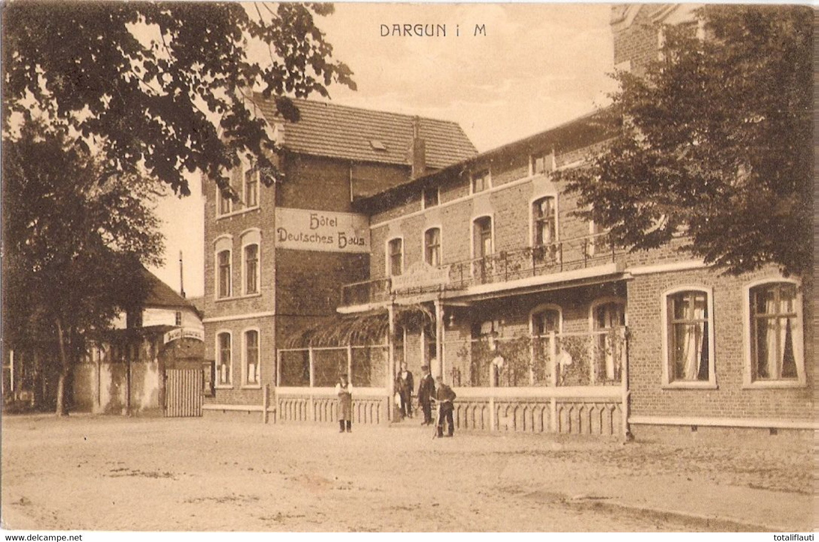 DARGUN Mecklenburg Hotel Deutsches Haus Belebt TOP-Erhaltung 14.1.1919 Gelaufen Fast TOP-Erhaltung - Demmin