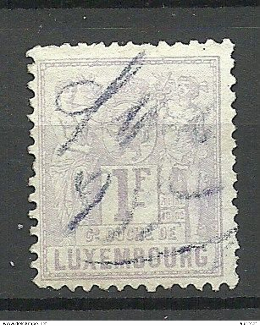 LUXEMBOURG Luxemburg 1882 Michel 55 O Perf 12 1/2 Provisional Hand-made Cancellation - 1882 Allegory