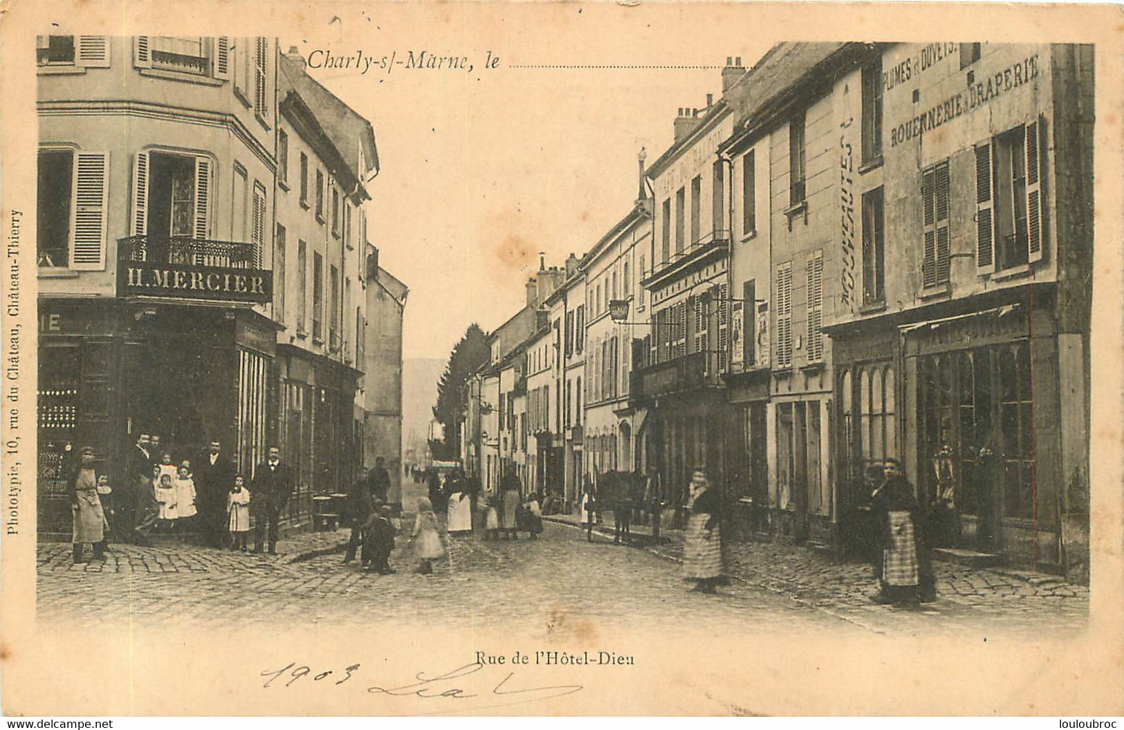 CHARLY SUR MARNE RUE DE L'HOTEL DIEU - Andere & Zonder Classificatie