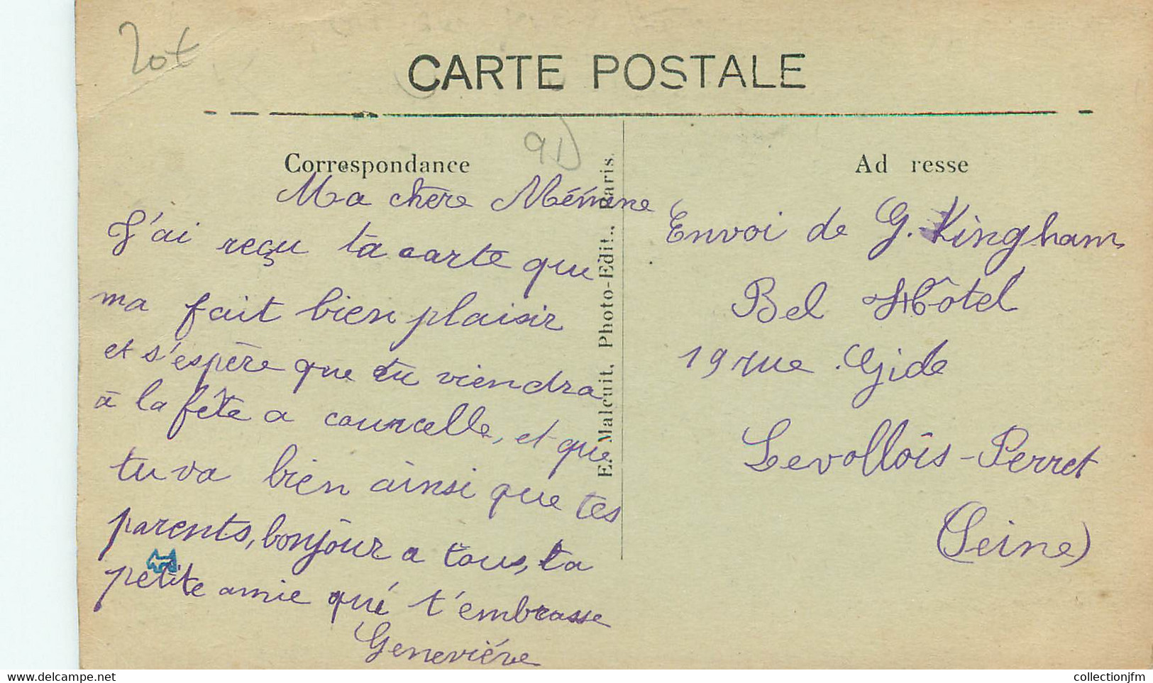 CPA FRANCE 91 "Courcelle, Grande Rue". - Other & Unclassified