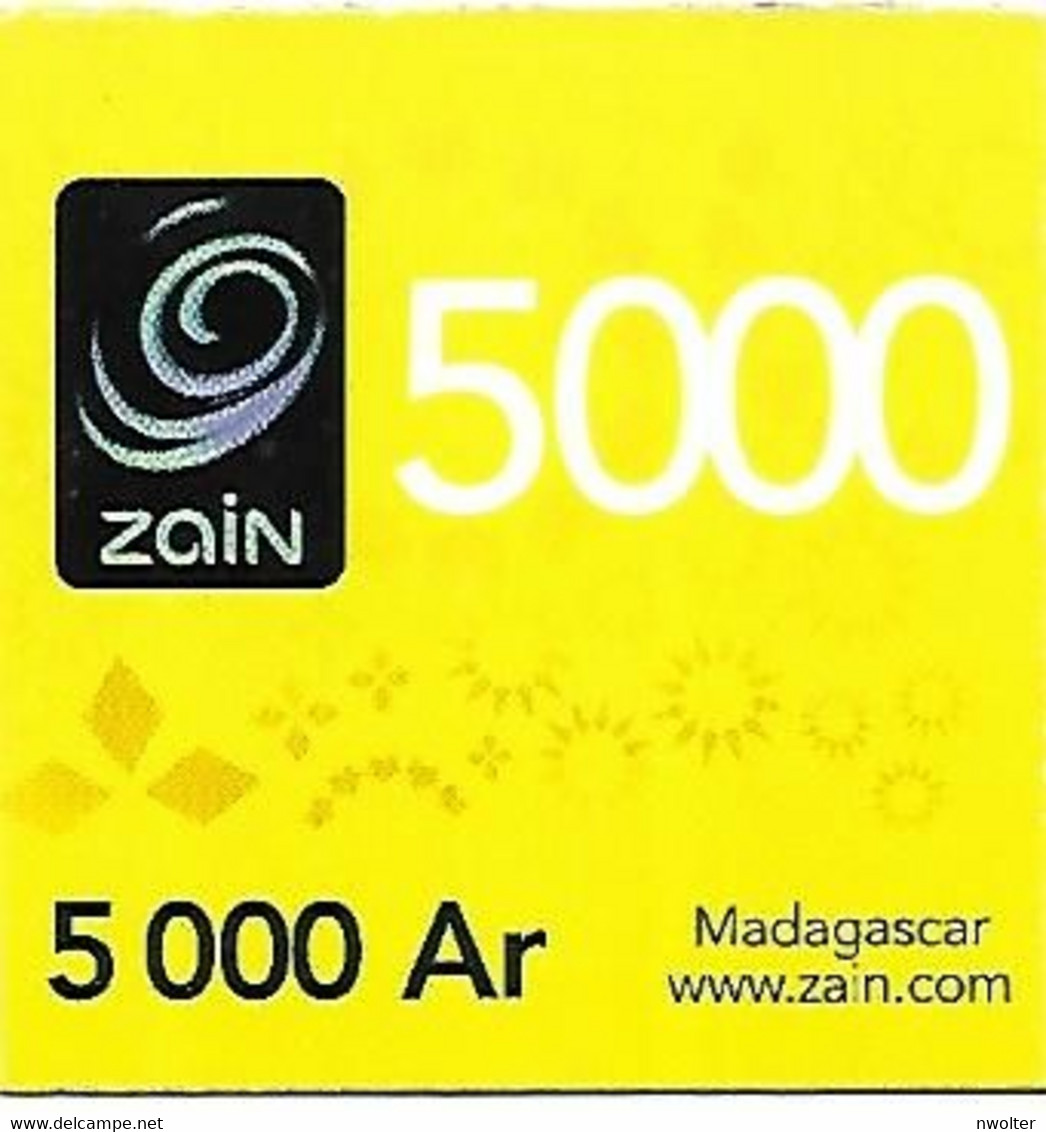 @+ Madagascar - Recharge GSM Zain - Ar 5000 (Val : 31/07/2010) - Ref : MG-ZAI-REF-0004 - Madagascar