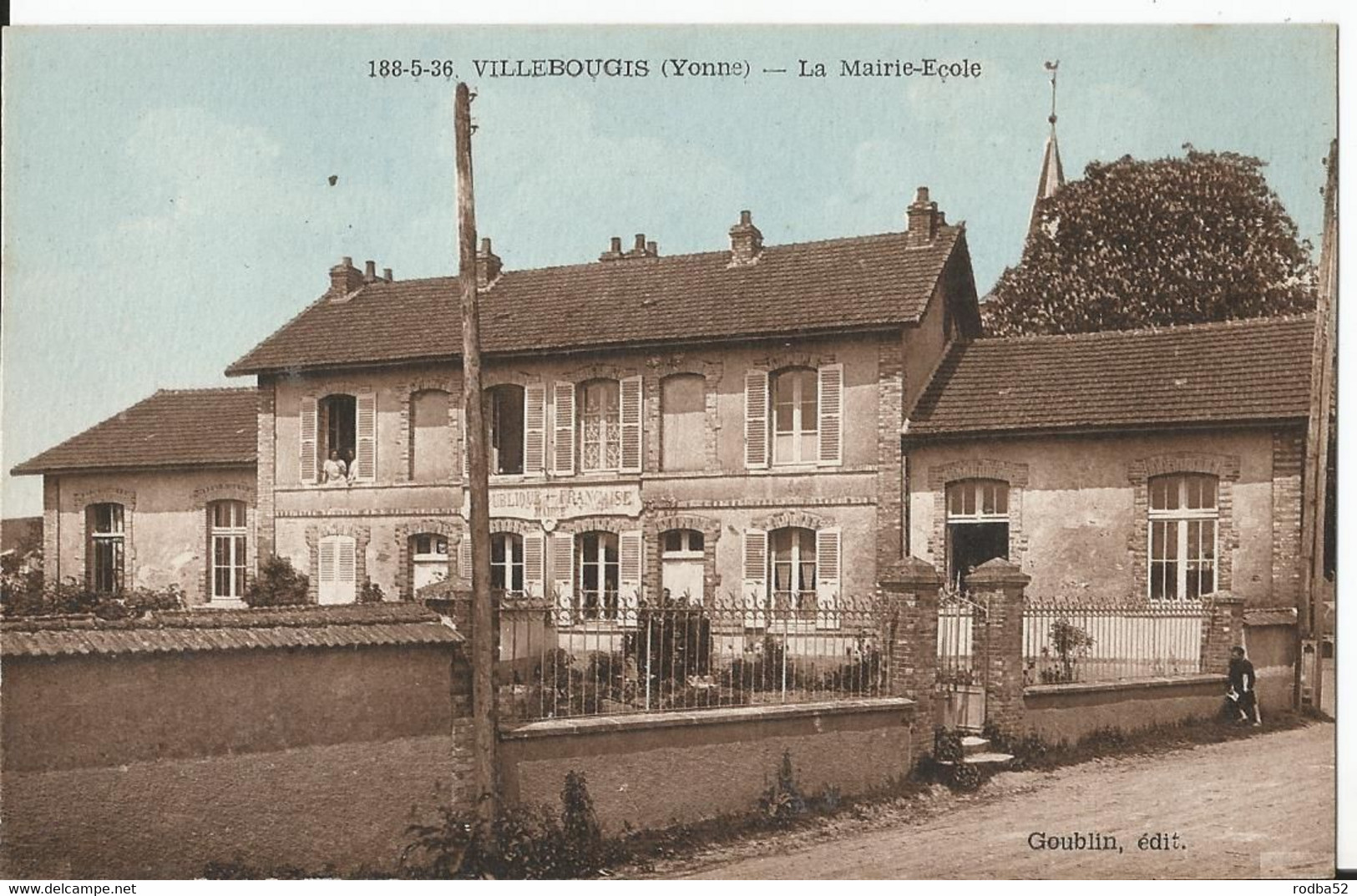 CPM - 89 - Yonne - Villebougis - Mairie école - Villebougis