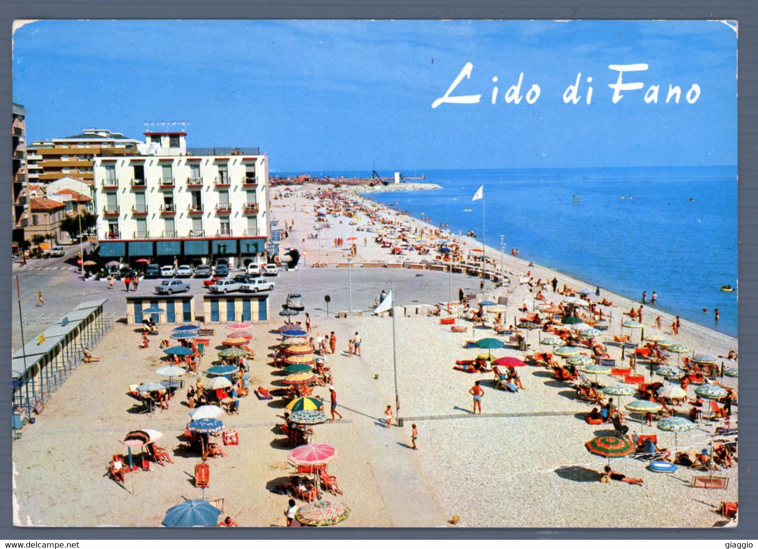 °°° Cartolina - Fano Lido Lungomare E Spiaggia Viaggiata (l) °°° - Fano