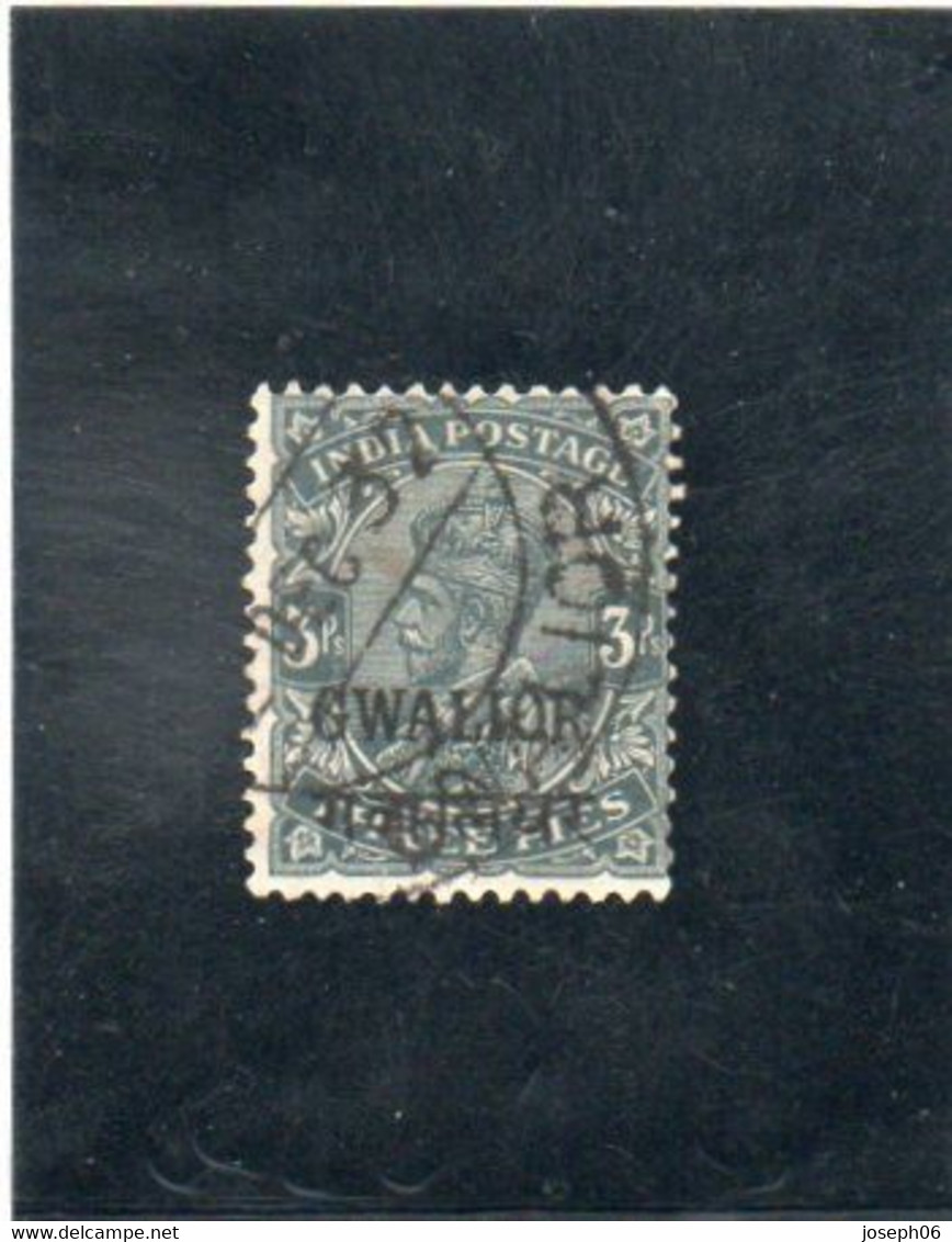 INDE   Gwalior  Britannique  1928-38  Y.T. N° 67 à 84  Incomplet  Oblitéré  71 - Gwalior