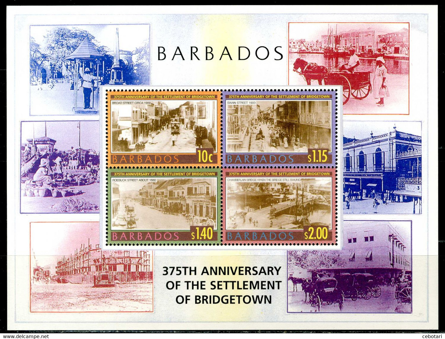 BARBADOS 2003** - 375° Anniversary Of The Settlement Of Bridgetown - Block Di 4 Val. MNH. - Barbados (1966-...)