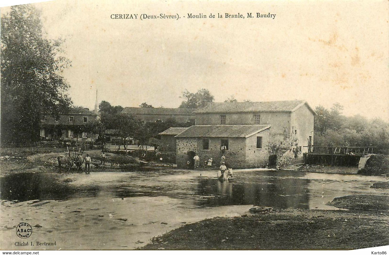 Cerizay * Moulin De La Branle De M BAUDRY * Minoterie ? * Abreuvoir - Cerizay