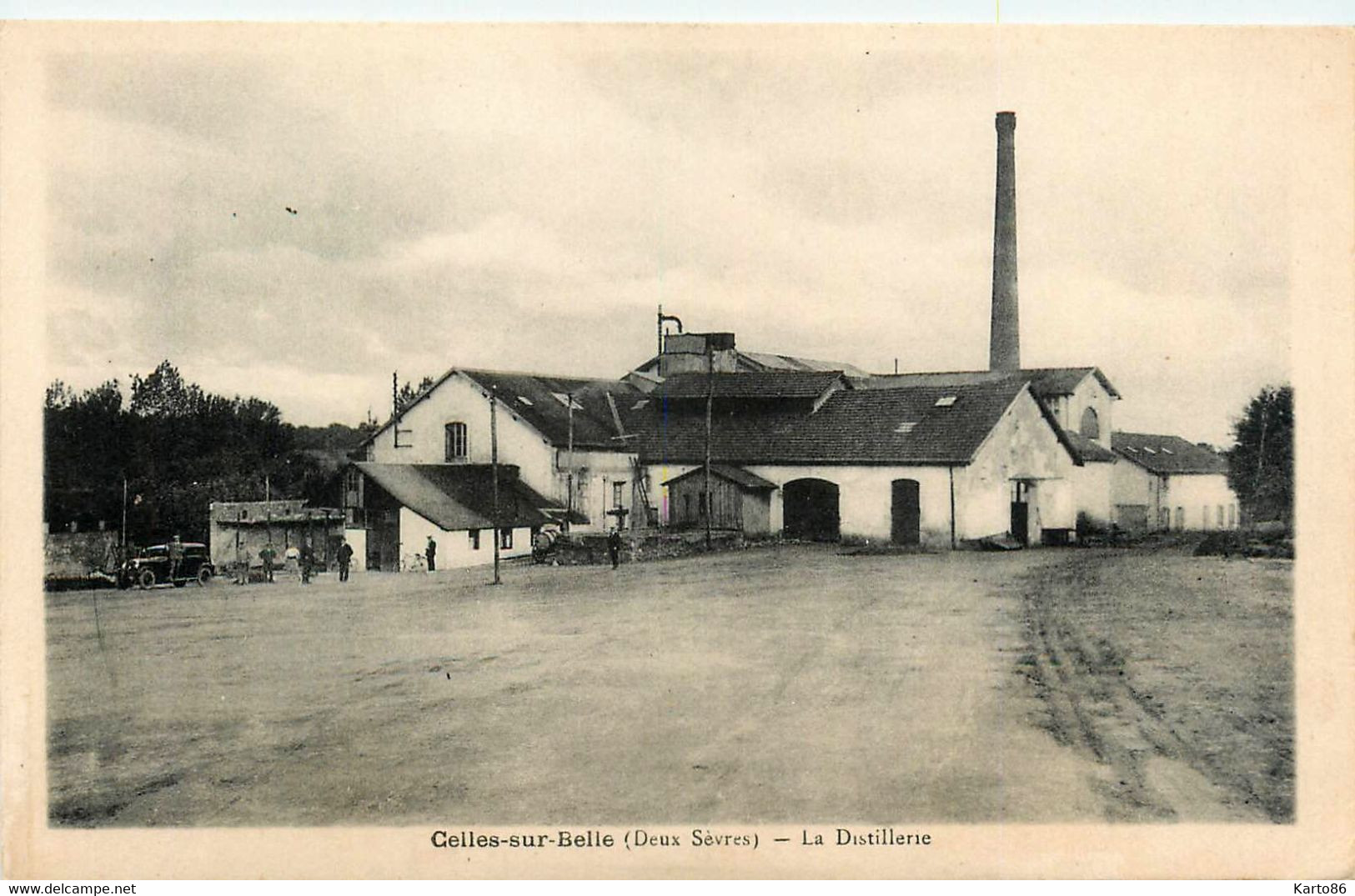 Celles Sur Belle * Route Et La Distillerie * Distillateur Alcool Spiritueux * Usine Cheminée - Celles-sur-Belle