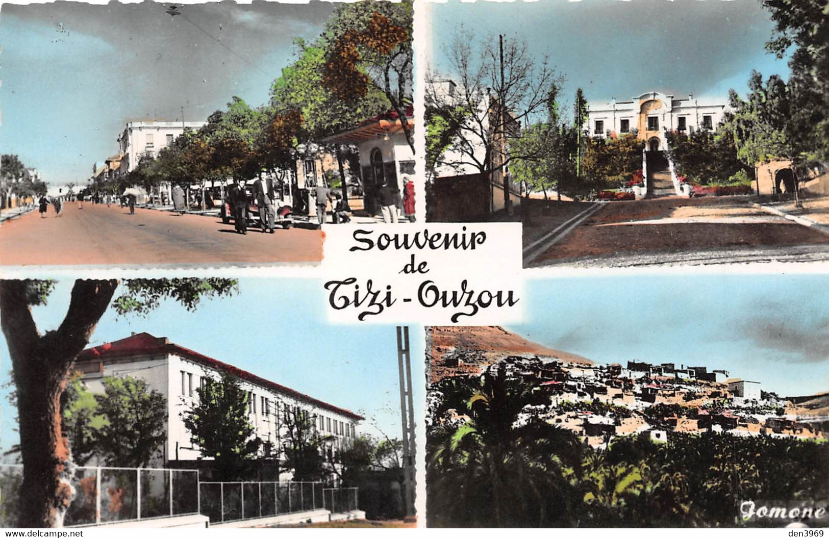 Algérie - Souvenir De TIZI-OUZOU - Avenue Ferdinand Aillaud - Sous-Préfecture - Collège Moderne - Village Kabyle - Tizi Ouzou