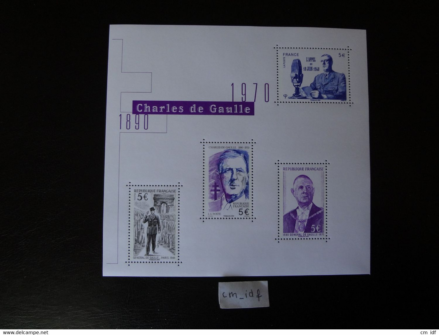 FRANCE 2020 BLOC FEUILLET  " CHARLES DE GAULLE  1890 - 1970 GÉNÉRAL DE GAULLE ", Neuf** 4 TIMBRES GOMMÉS DENTELÉS - Ongebruikt