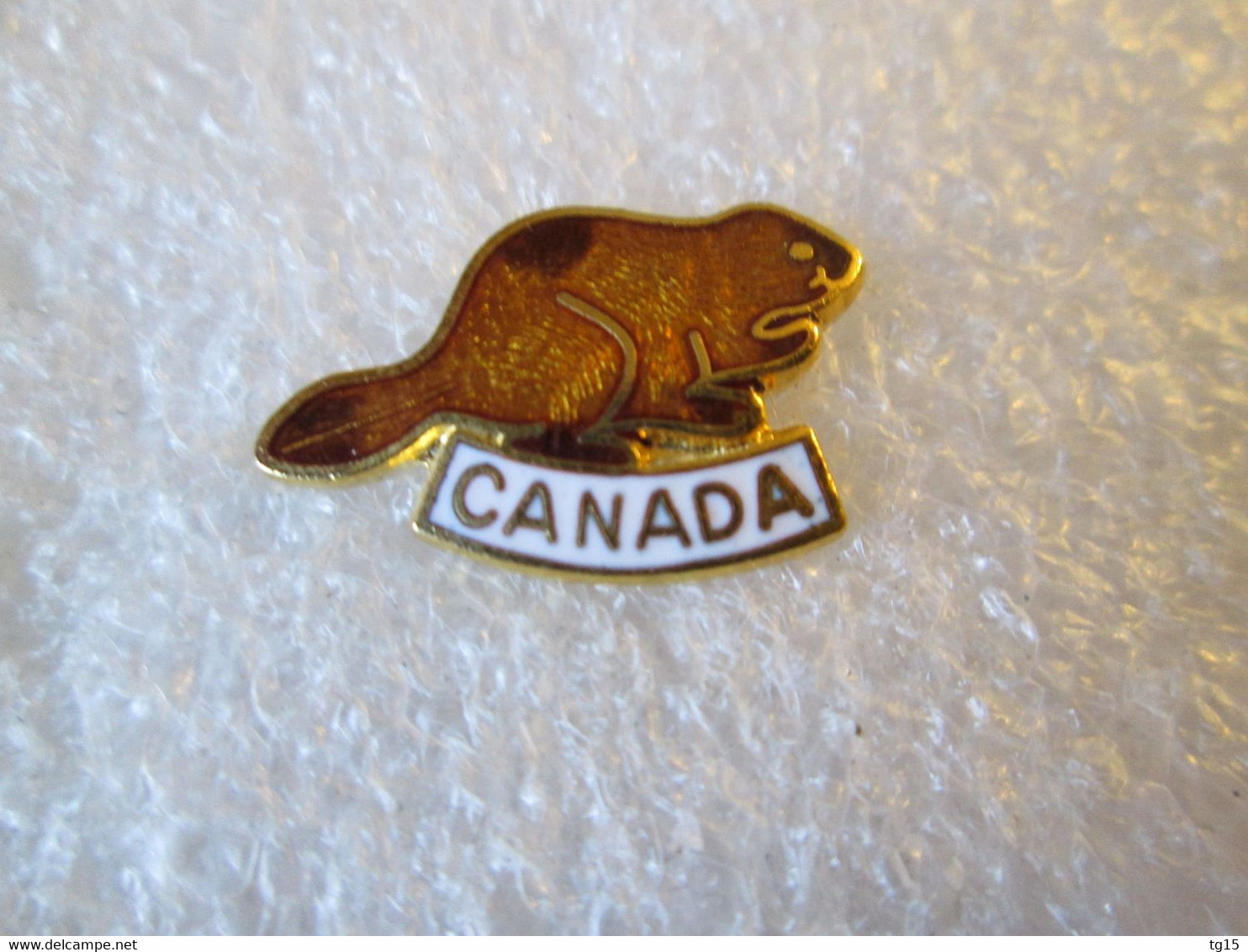 PIN'S    ANIMAUX    CASTOR   CANADA   Email Grand Feu - Animali