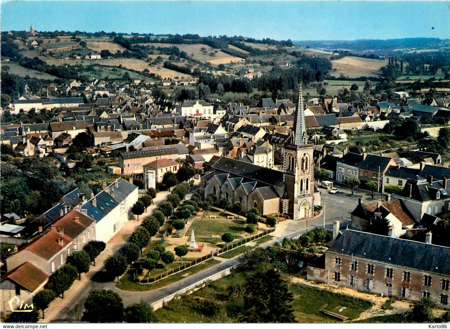 Vibraye * Vue Générale Aérienne * L'église - Vibraye