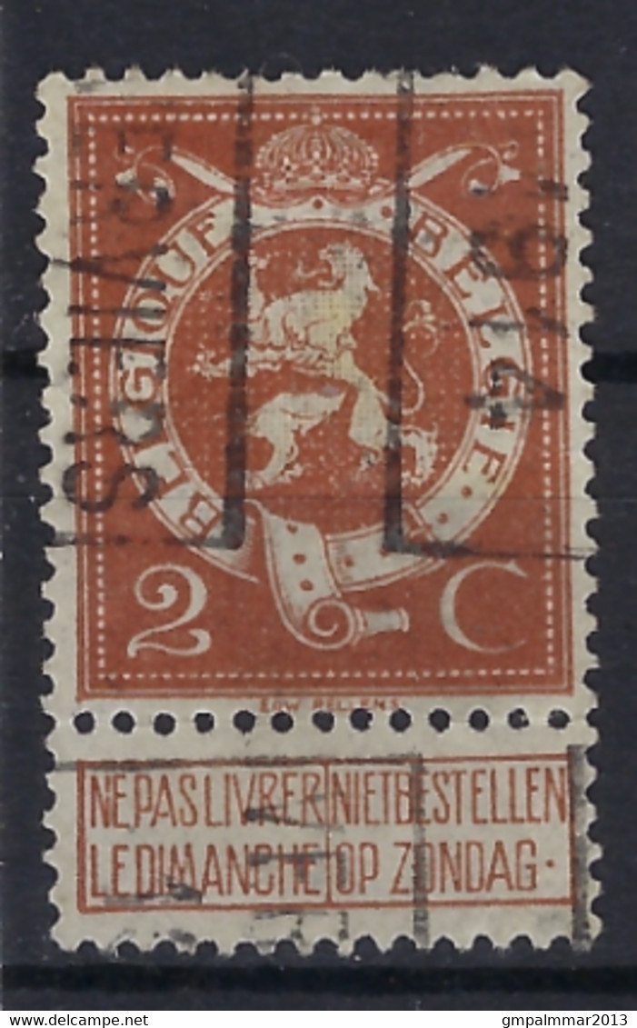 PELLENS Cijfer Nr. 109 Voorafgestempeld Nr. 2381 B  VERVIERS  1914 ; Staat Zie Scan ! - Roulettes 1910-19