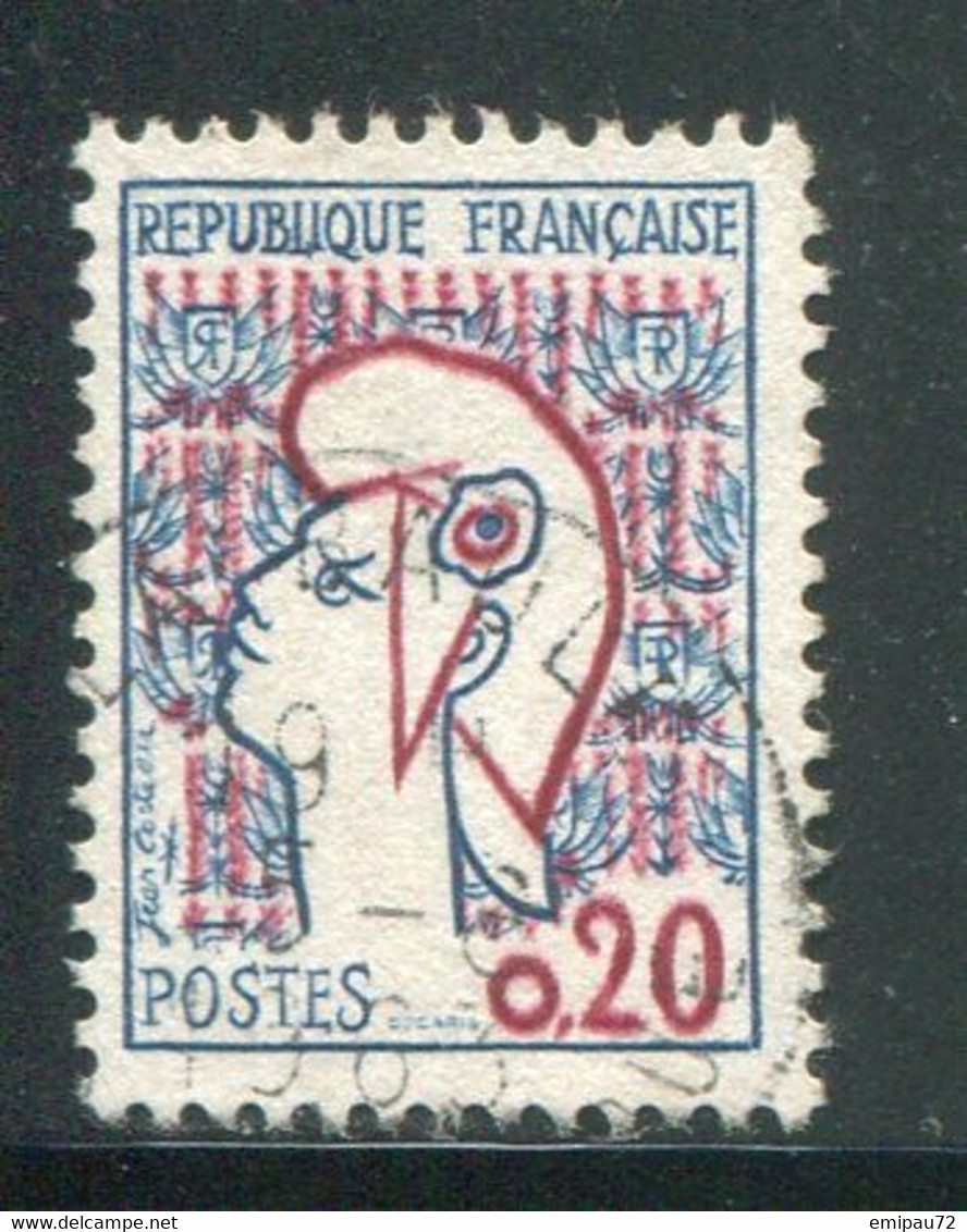 FRANCE-Y&T N°1282- Oblitéré - 1961 Marianne Of Cocteau