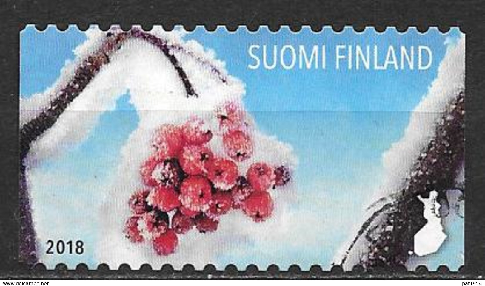 Finlande 2018 Timbre Oblitéré Baies Enneigées - Used Stamps