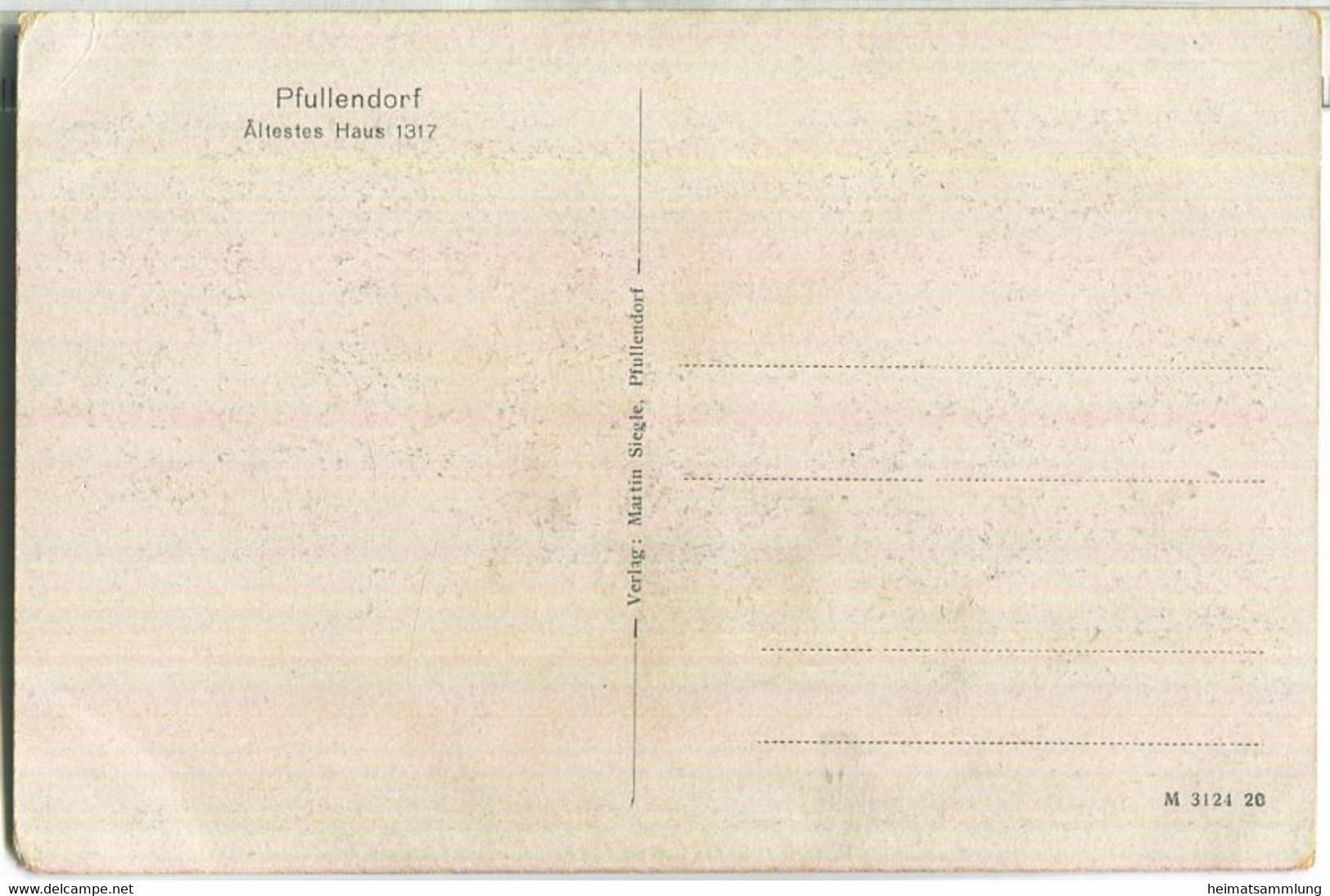 Pfullendorf - Ältestes Haus 1317 - AK 20er Jahre - Verlag Martin Siegle Pfullendorf - Pfullendorf